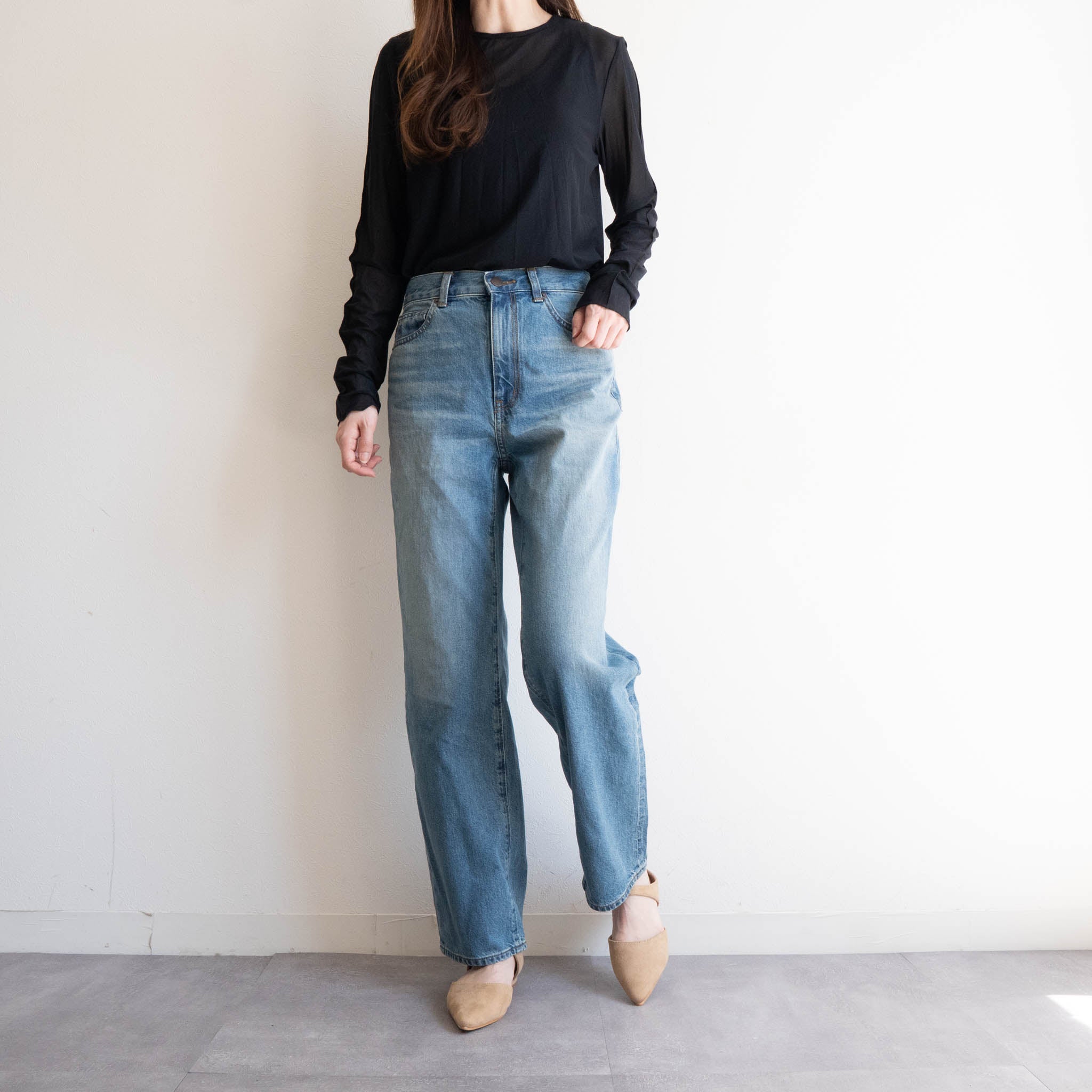 ファビーファビー FABBY FABBY. 甲ベルトポインテッドフラットサンダル （SDベージュ） SDベージュ