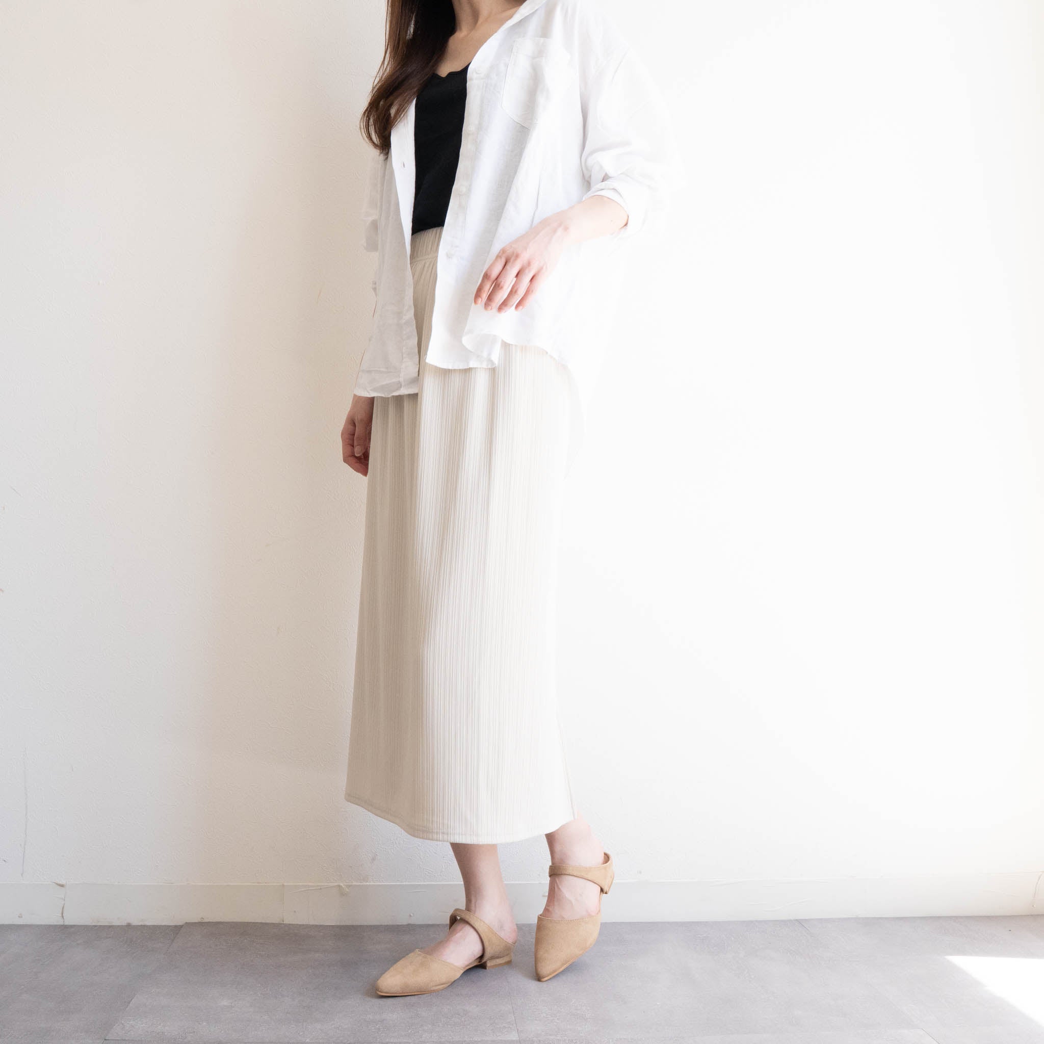 ファビーファビー FABBY FABBY. 甲ベルトポインテッドフラットサンダル （SDベージュ） SDベージュ