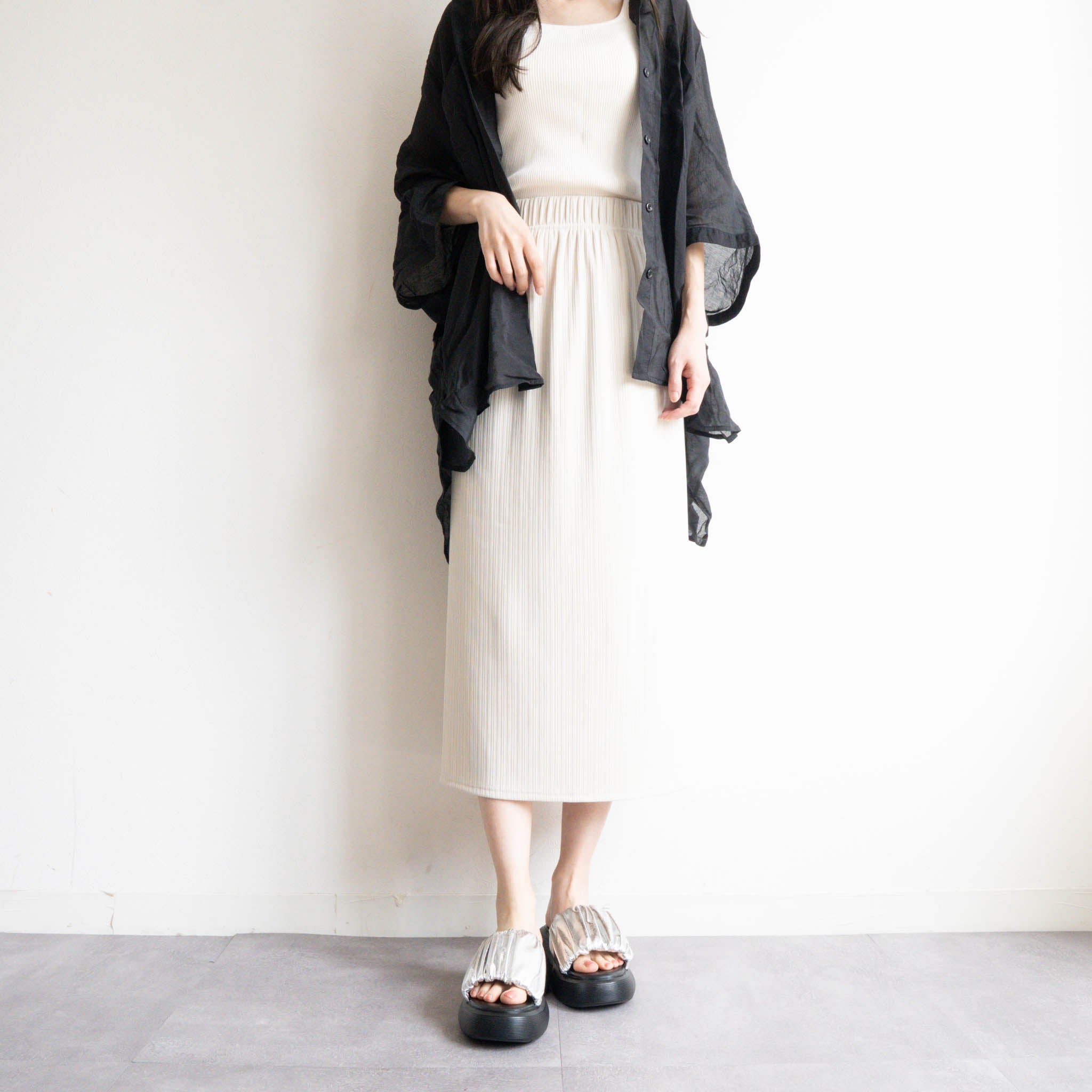 ファビーファビー FABBY FABBY. 厚底ラウンドボリュームギャザーサンダル （シルバー） シルバー