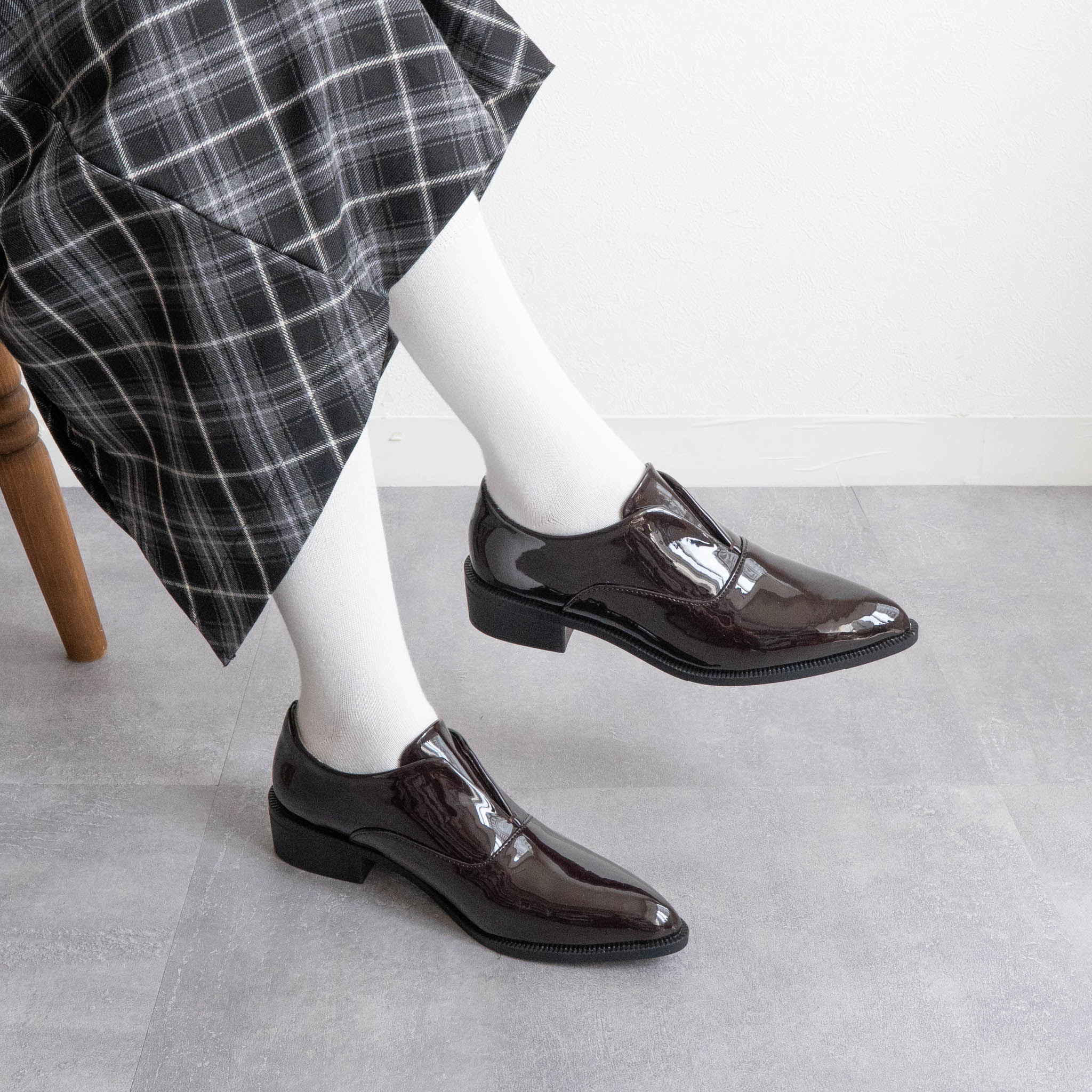 ファビーファビー FABBY FABBY. ポインテッドマニッシュシューズ （ENブラウン） ENブラウン