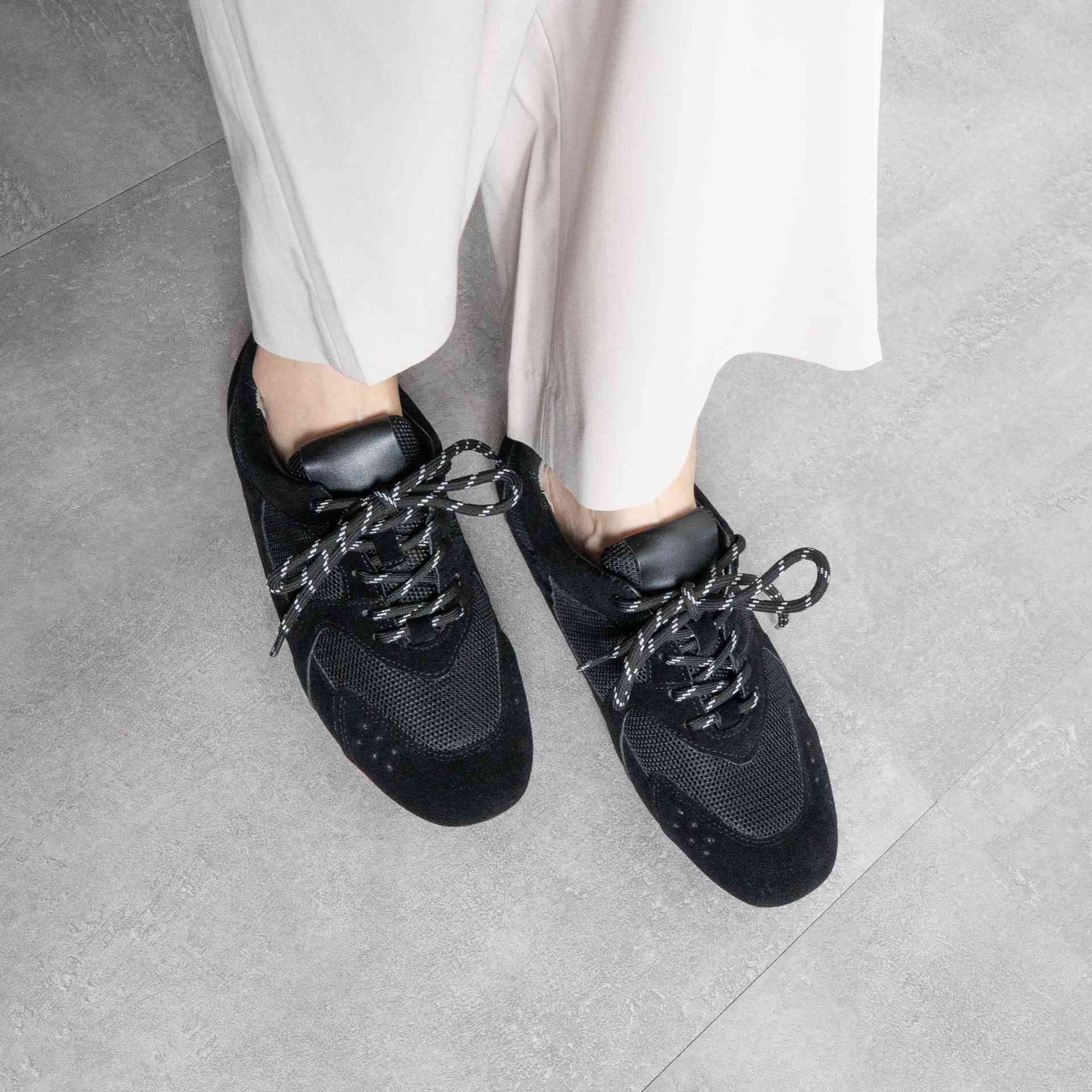 ファビーファビー FABBY FABBY. Wコードメッシュスニーカー （ブラック） ブラック