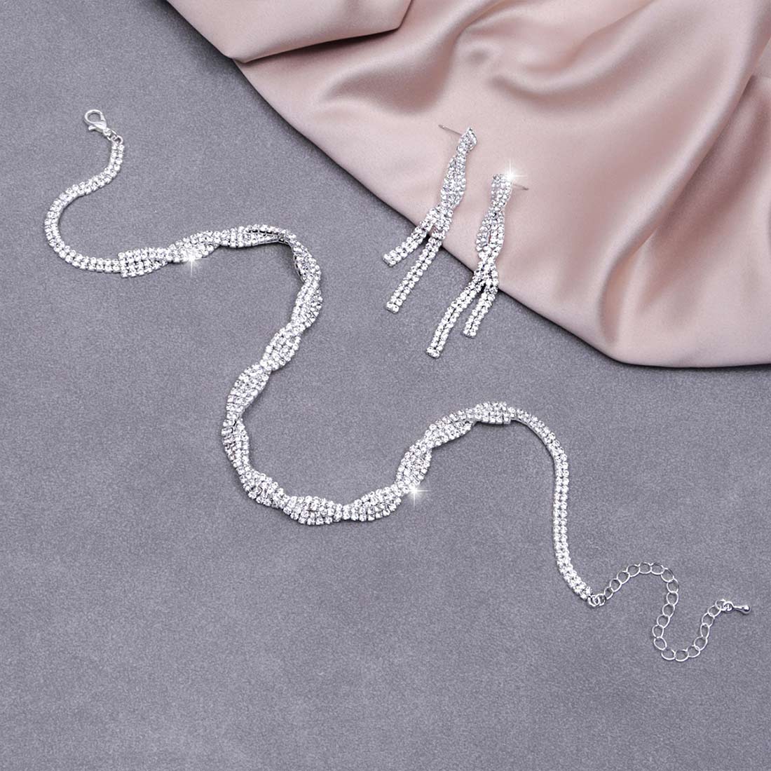 フォースメント Forcement 【2点セット】ネックレスとピアス（両耳）のセット （シルバー） シルバー