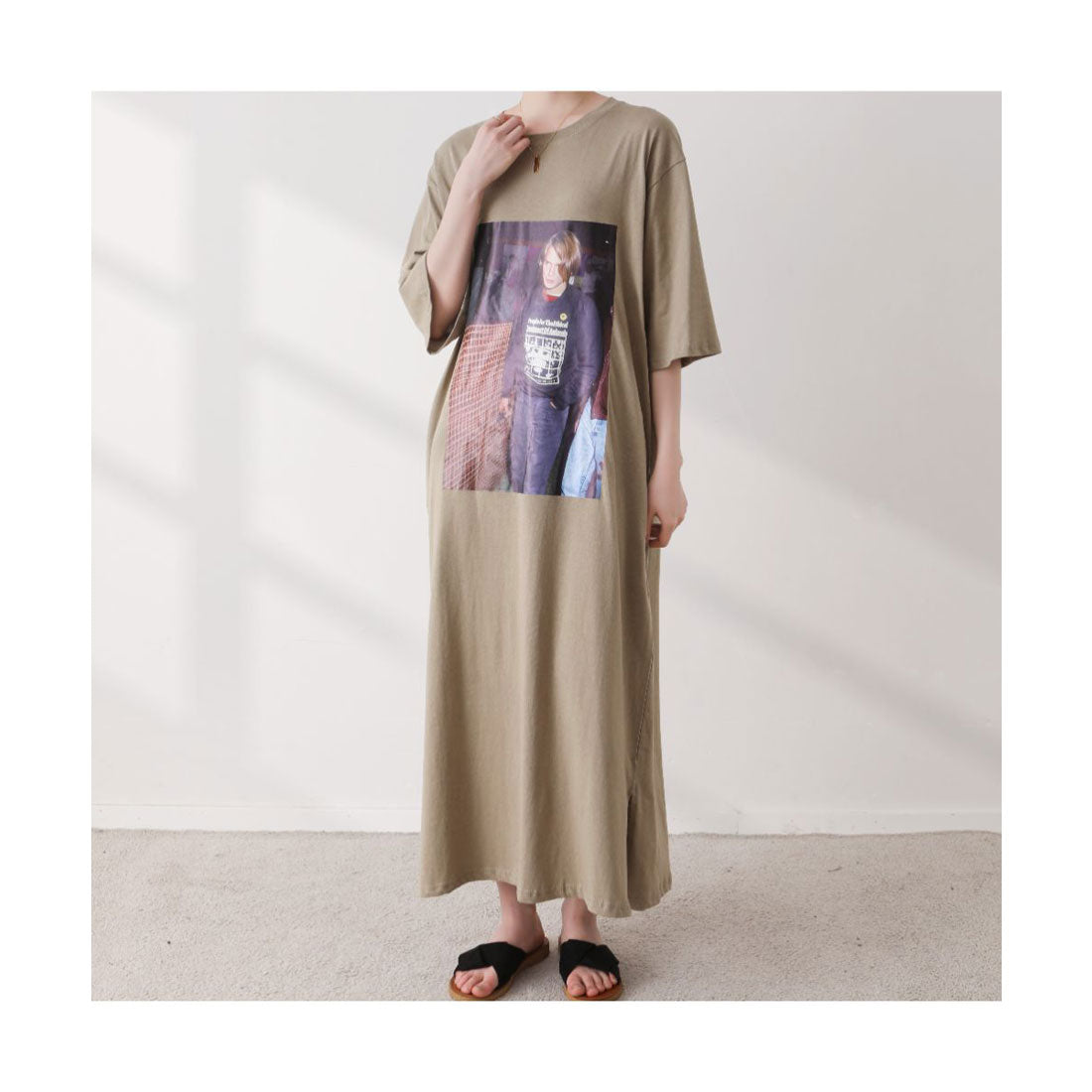 フォースメント Forcement グラフィックプリントカットワンピ