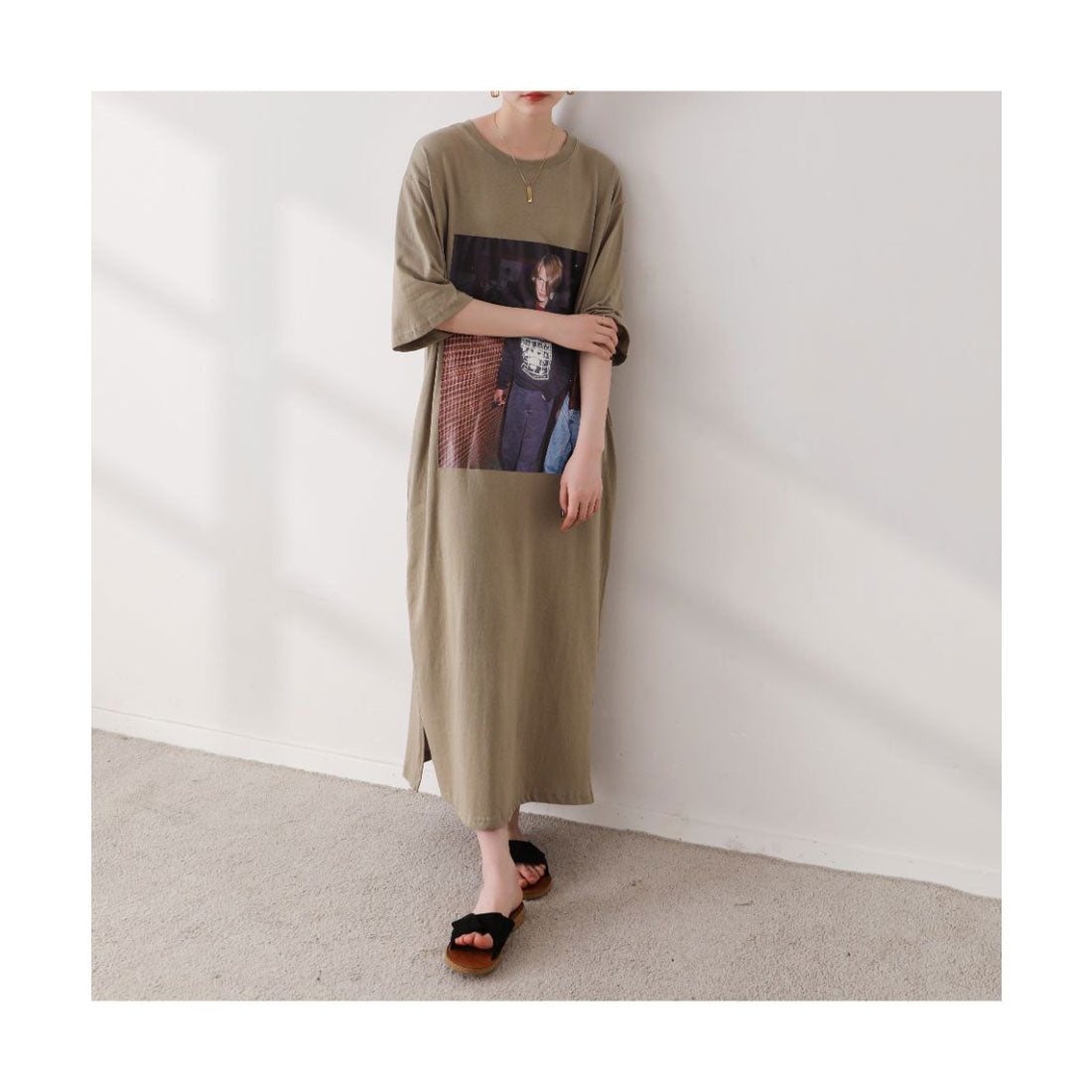 フォースメント Forcement グラフィックプリントカットワンピ