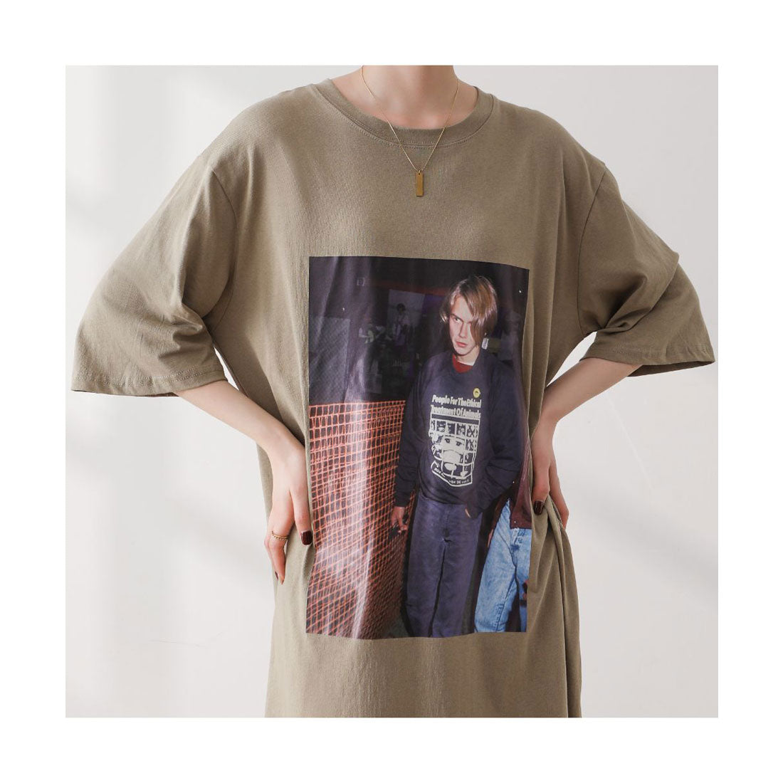 フォースメント Forcement グラフィックプリントカットワンピ