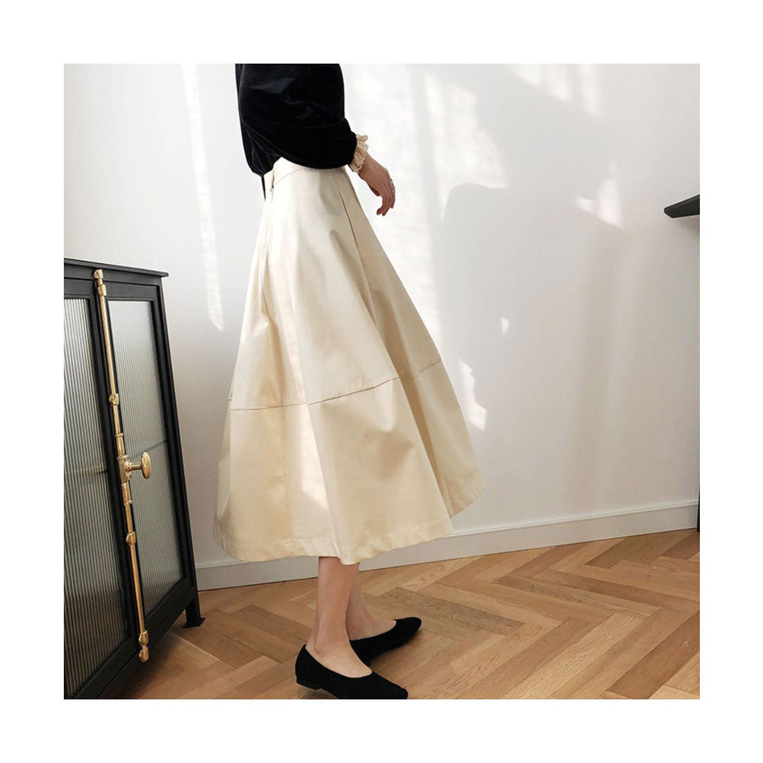 フォースメント Forcement Aラインコットンスカート