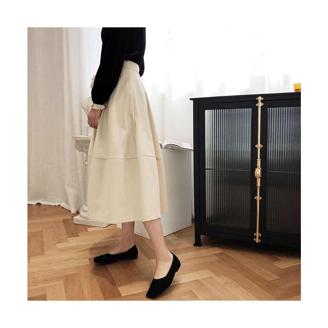 フォースメント Forcement Aラインコットンスカート