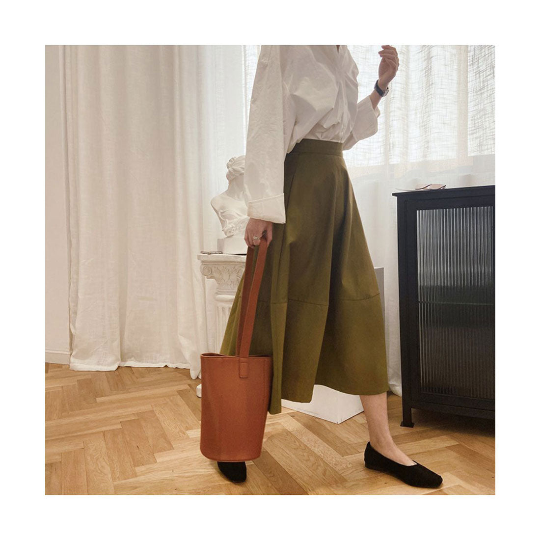 フォースメント Forcement Aラインコットンスカート