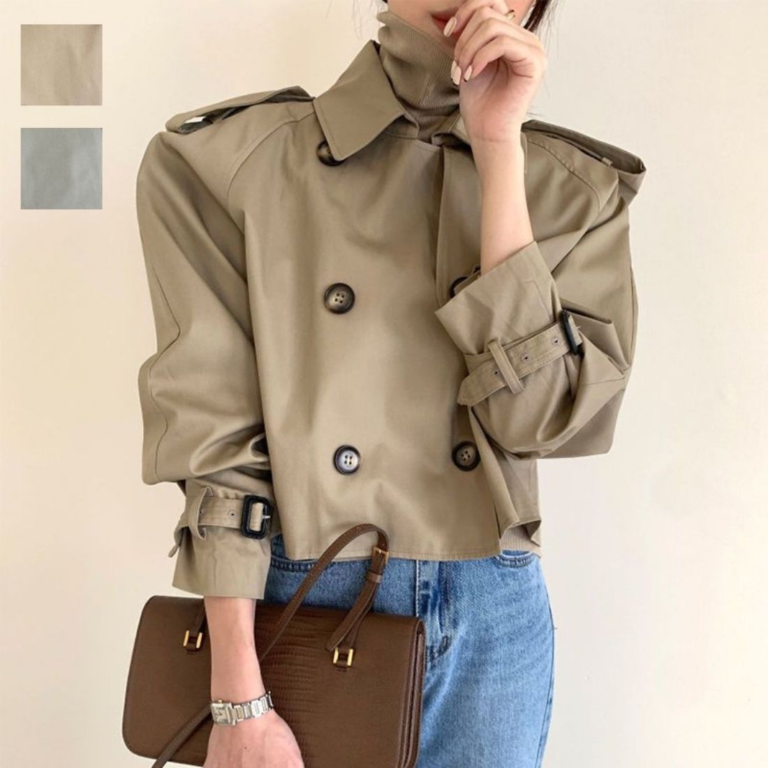 "Forcement Inner Compatible Short Trench Coat"