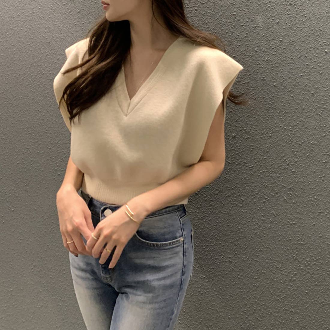 フォースメント Forcement 春ニットベスト （レッド） レッド