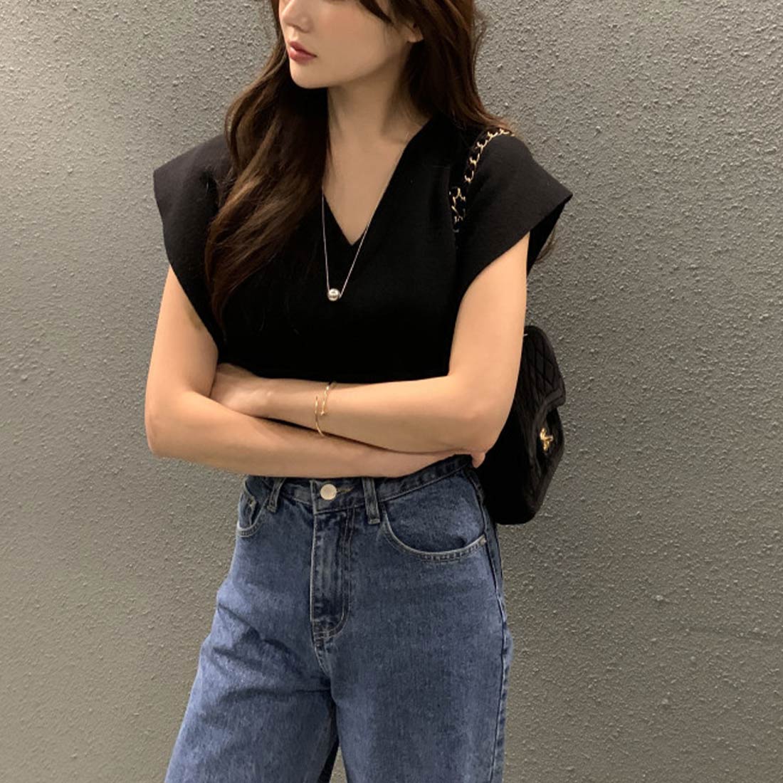 フォースメント Forcement 春ニットベスト （レッド） レッド