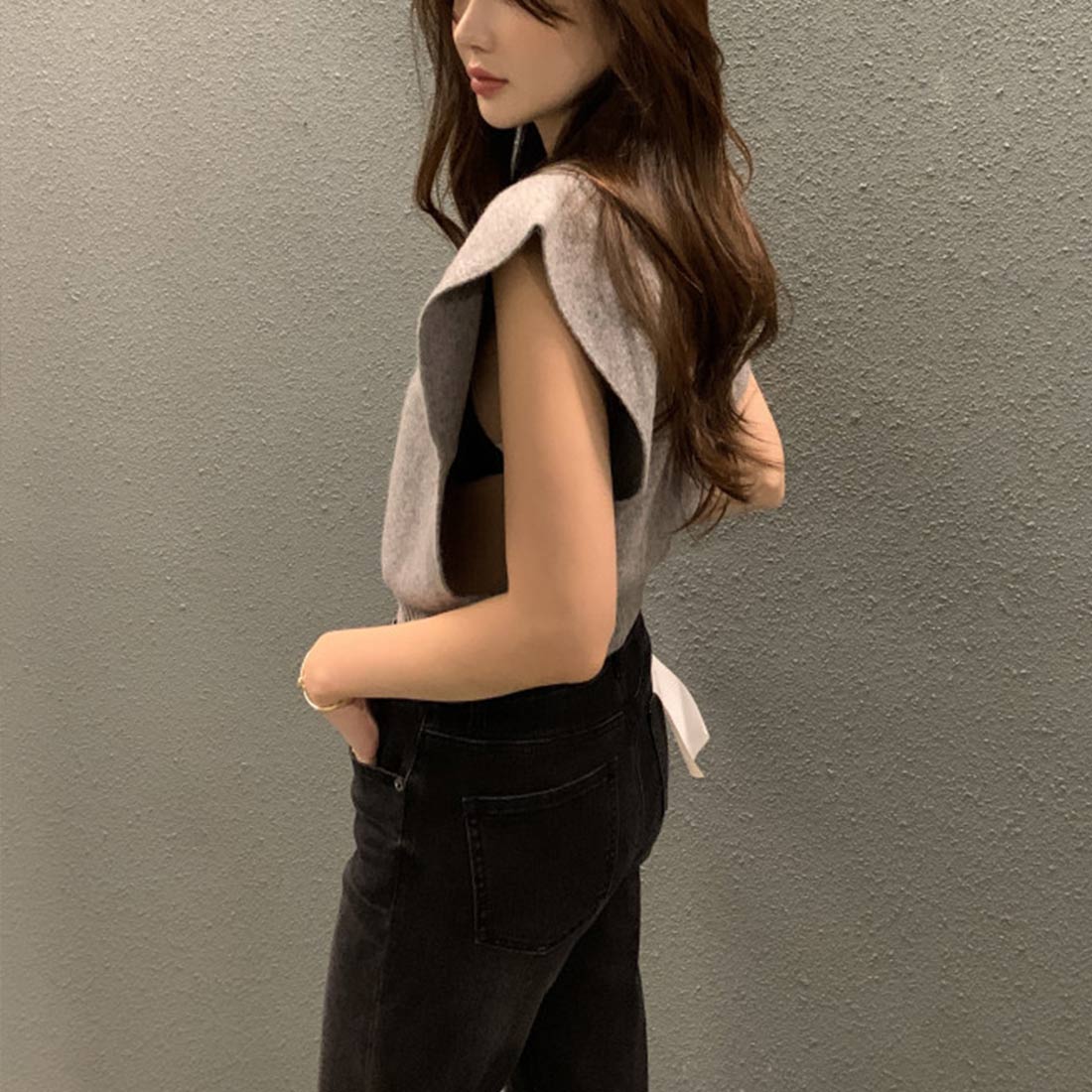 フォースメント Forcement 春ニットベスト （レッド） レッド