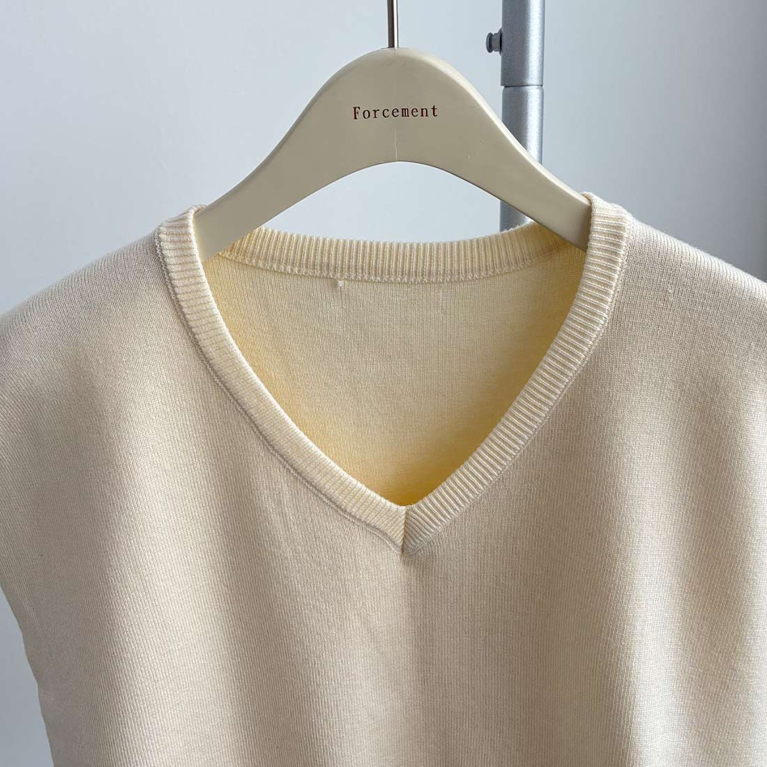 フォースメント Forcement 春ニットベスト （レッド） レッド