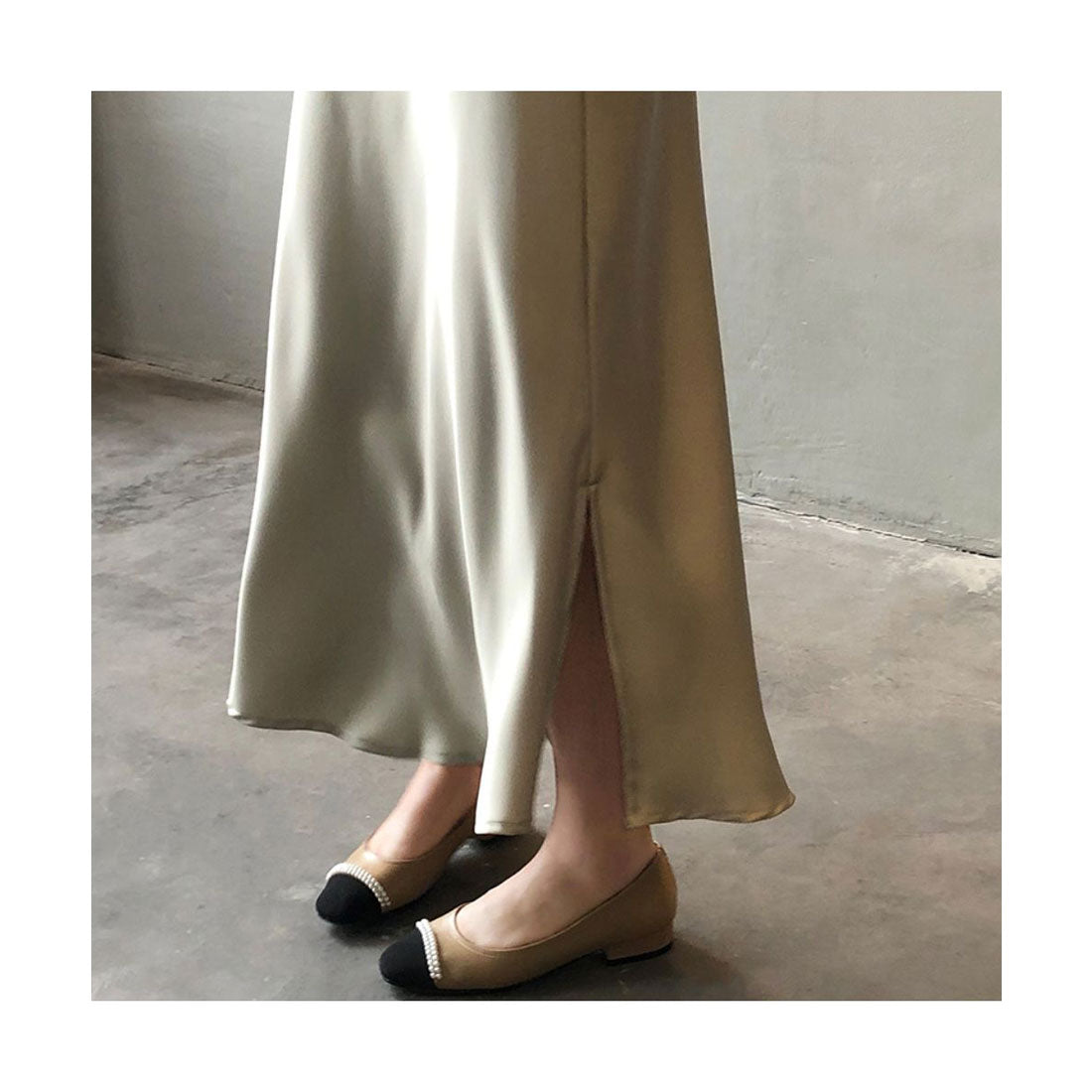 フォースメント Forcement テクいらずで映えるサテン風ロングスカート