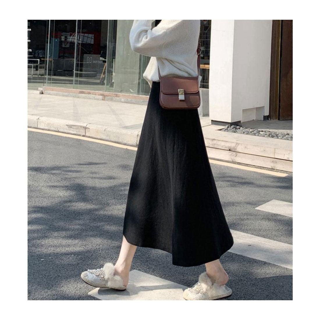 フォースメント Forcement ニットフレアスカート