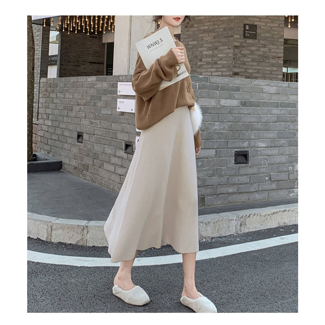 フォースメント Forcement ニットフレアスカート