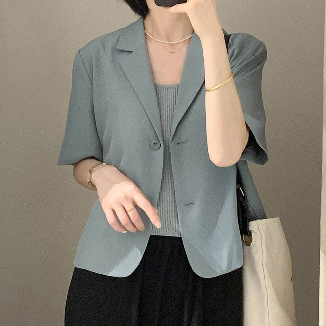 Forcement Short Sleeve Tailored Jacket