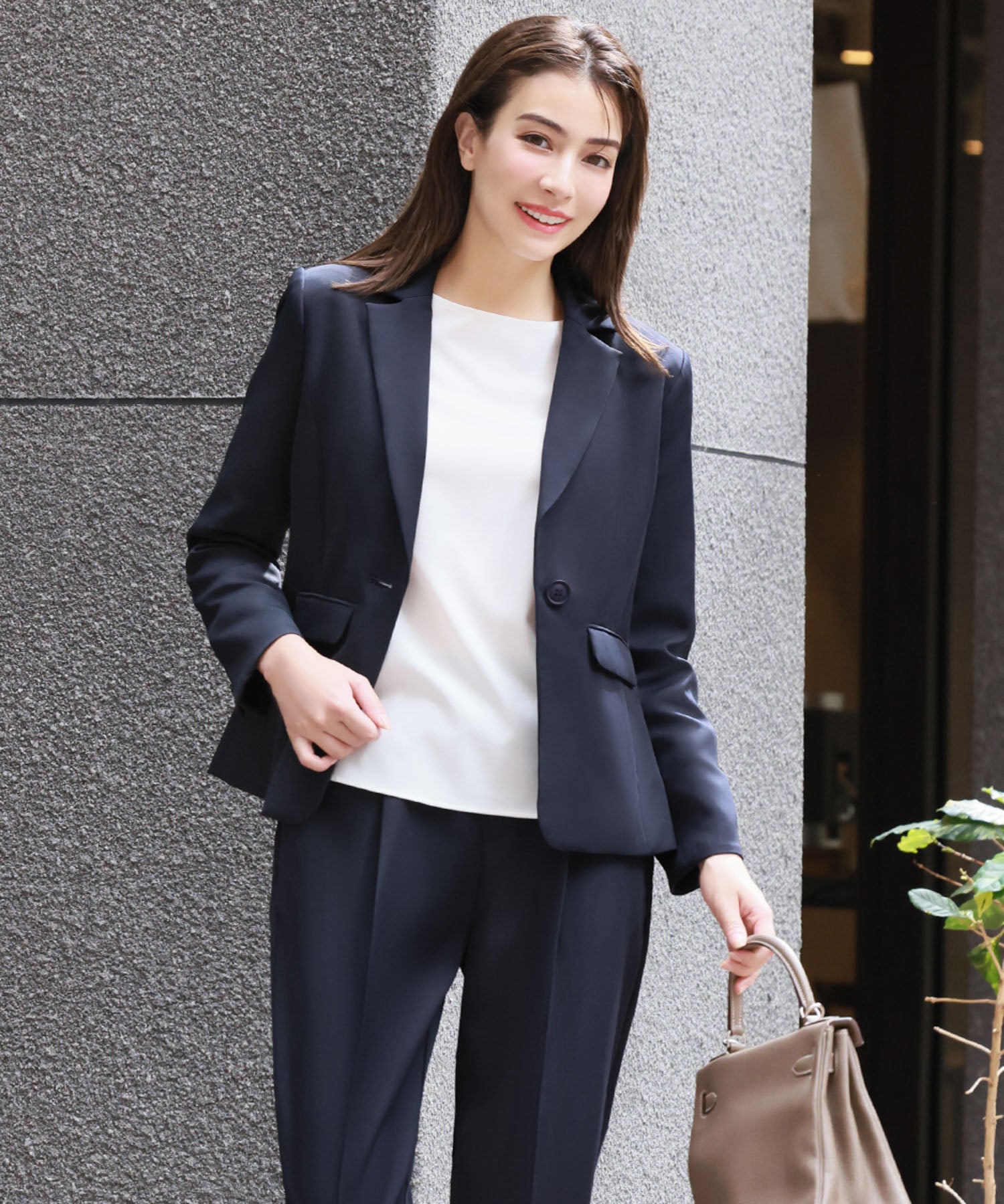 Flolia [Washable at home] Tailored jacket &amp; tight skirt 2-piece business suit set
