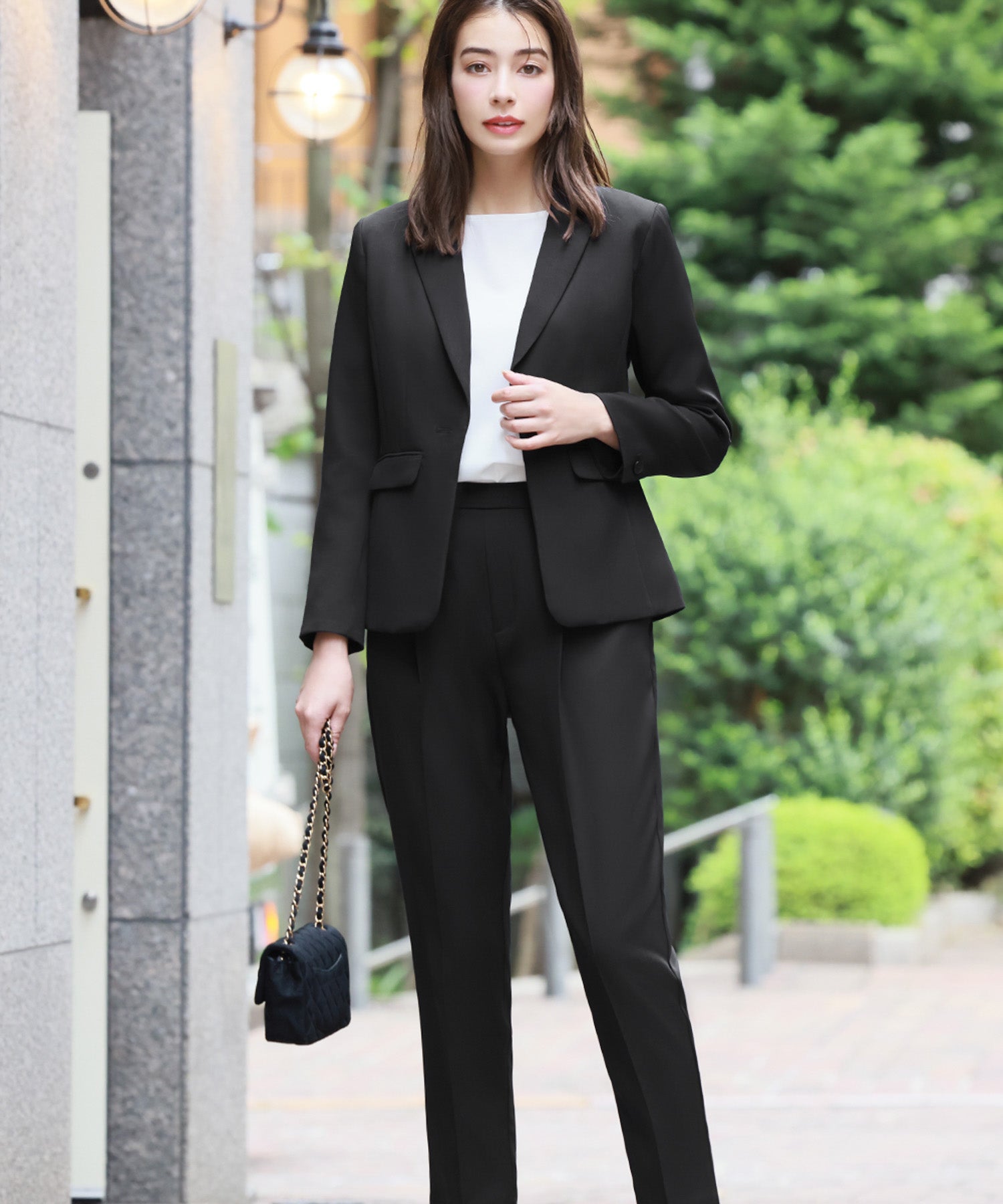 Flolia [Washable at home] Tailored jacket &amp; tight skirt 2-piece business suit set