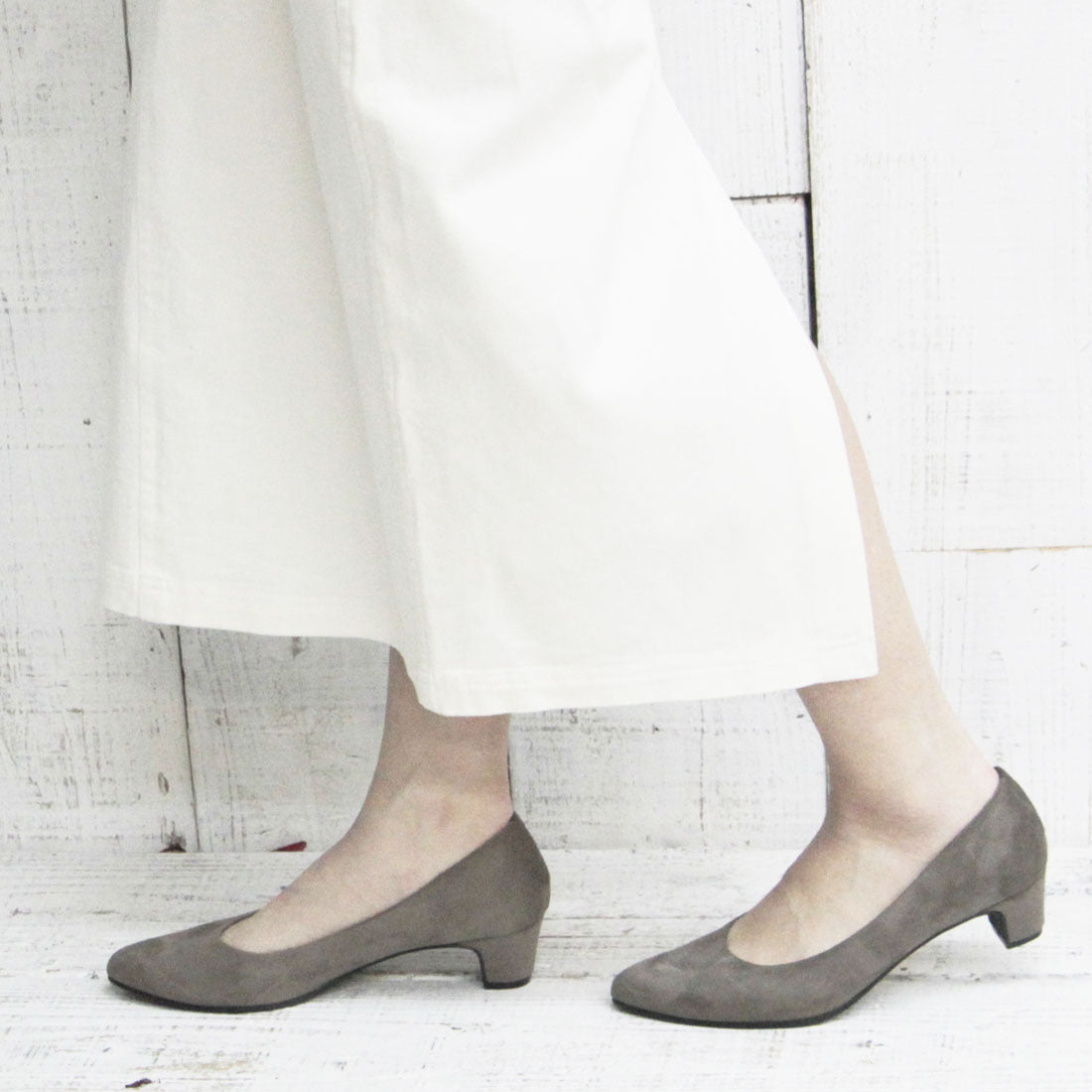 First Contact Japanese-made pumps, First Contact, mid-heel 4cm, smooth, formal, black