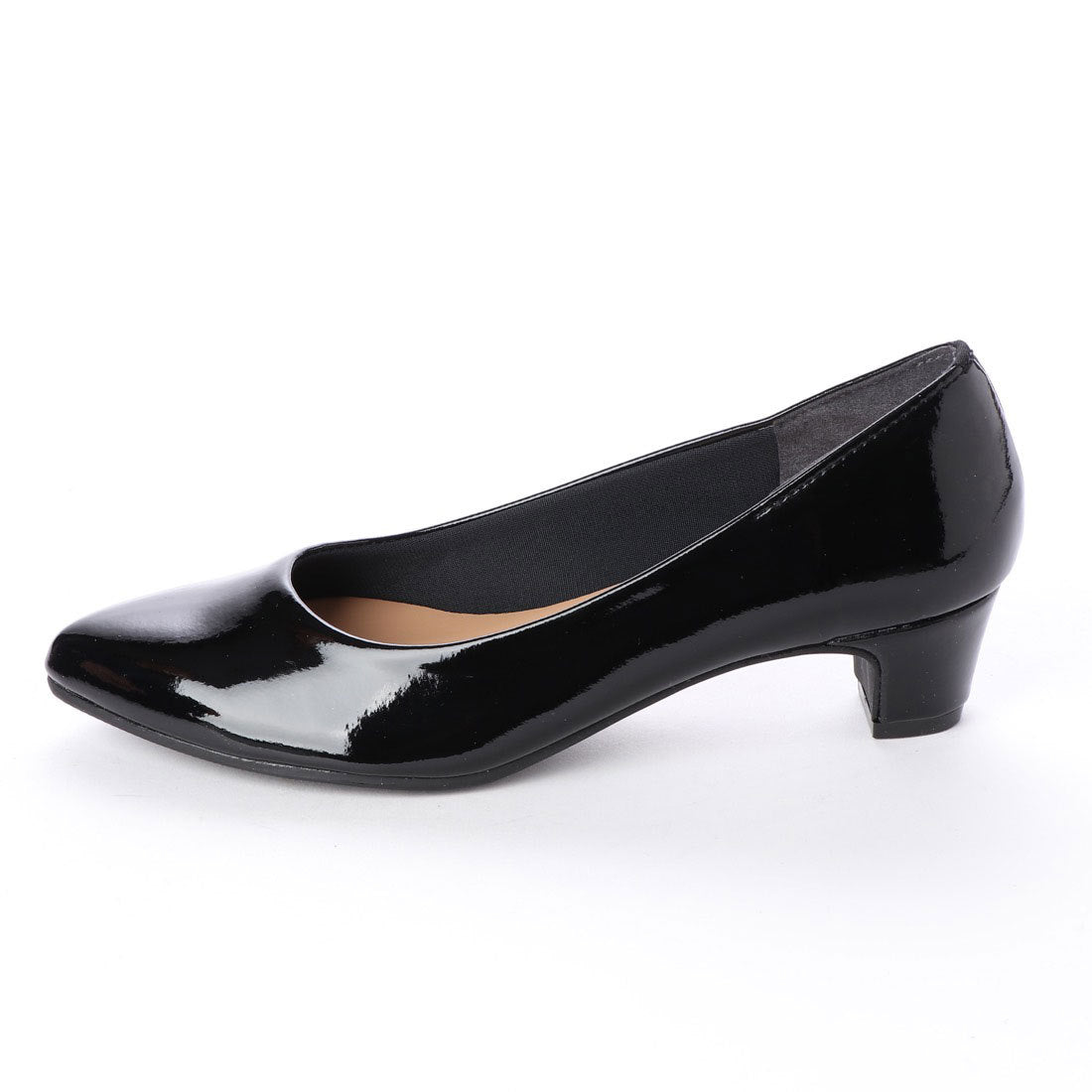 First Contact Japanese-made pumps, First Contact, mid-heel 4cm, smooth, formal, black