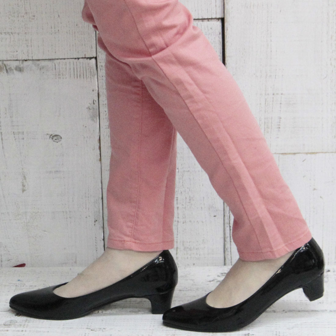 First Contact Japanese-made pumps, First Contact, mid-heel 4cm, smooth, formal, black