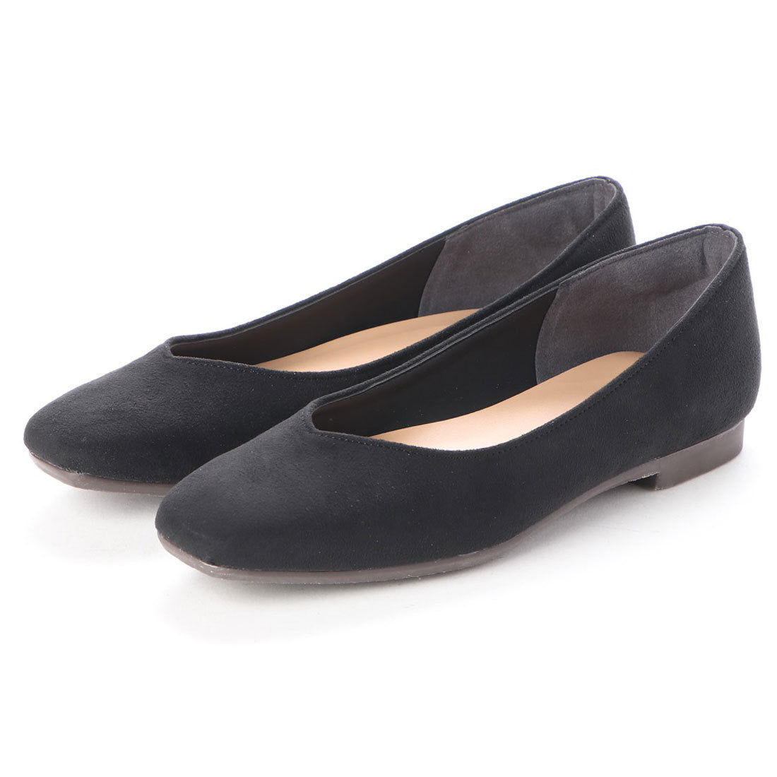 First Contact Pumps Popular Japanese-made Low-resilience cushion insole Easy-to-walk square-toe pumps Flat shoes