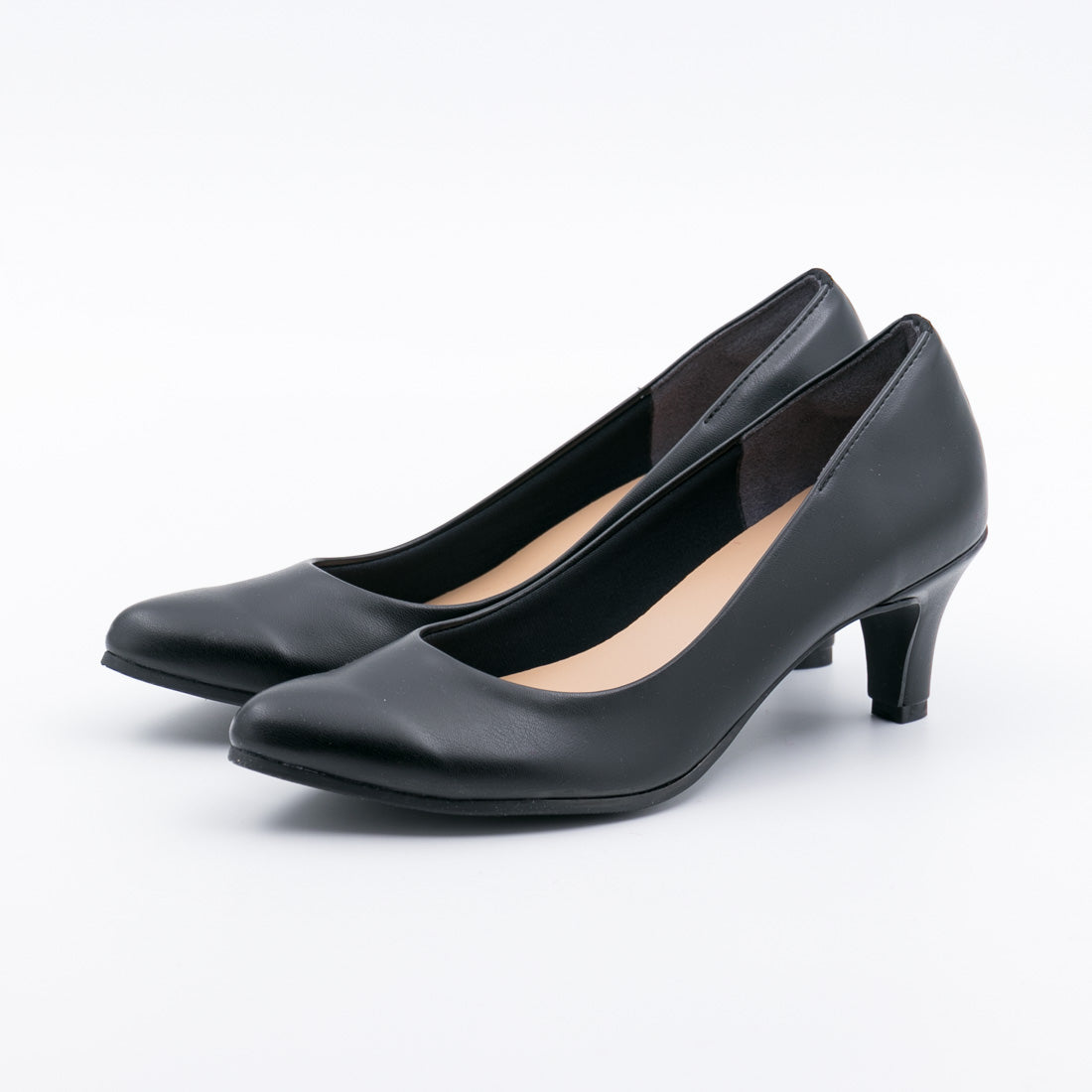 First Contact Women's Pumps, Odor-Free Insoles, Pumps You Can Run In, For the Office, Work, Commuting, Almond Toe, Antibacterial