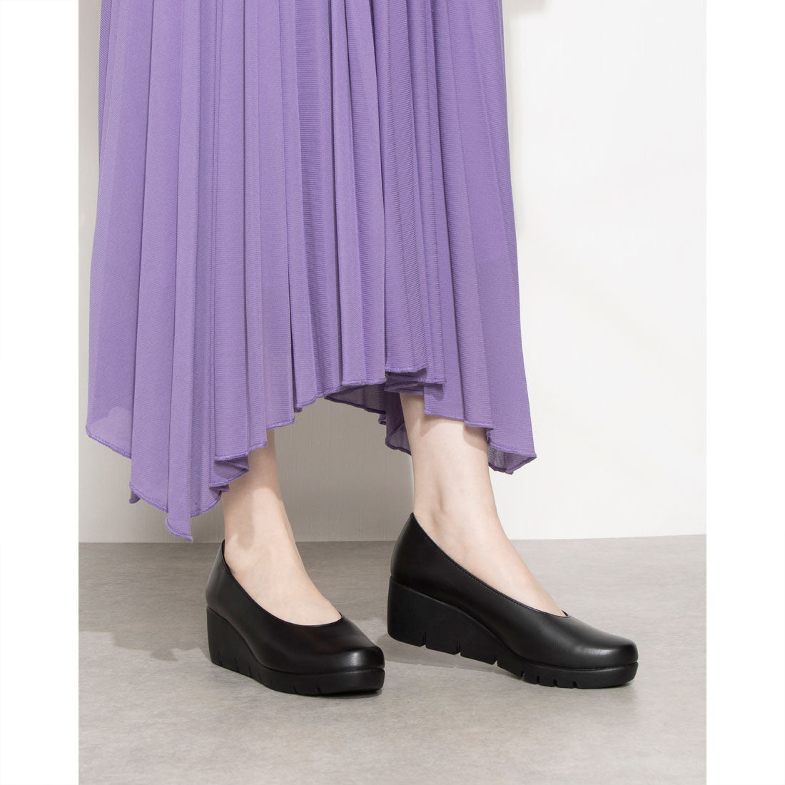 ファーストコンタクト First Contact 【日本製】First Contact ファーストコンタクト パンプス レディース コンフォート シューズ 美脚 ウェッジソール オフィス  低反発インソール