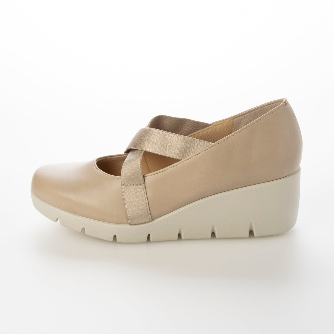 First Contact FIRST CONTACT First Contact Made in Japan Antibacterial Deodorizing Wedge Sole Pumps Strap Comfort Pumps