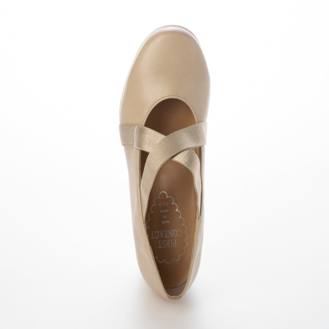 First Contact FIRST CONTACT First Contact Made in Japan Antibacterial Deodorizing Wedge Sole Pumps Strap Comfort Pumps