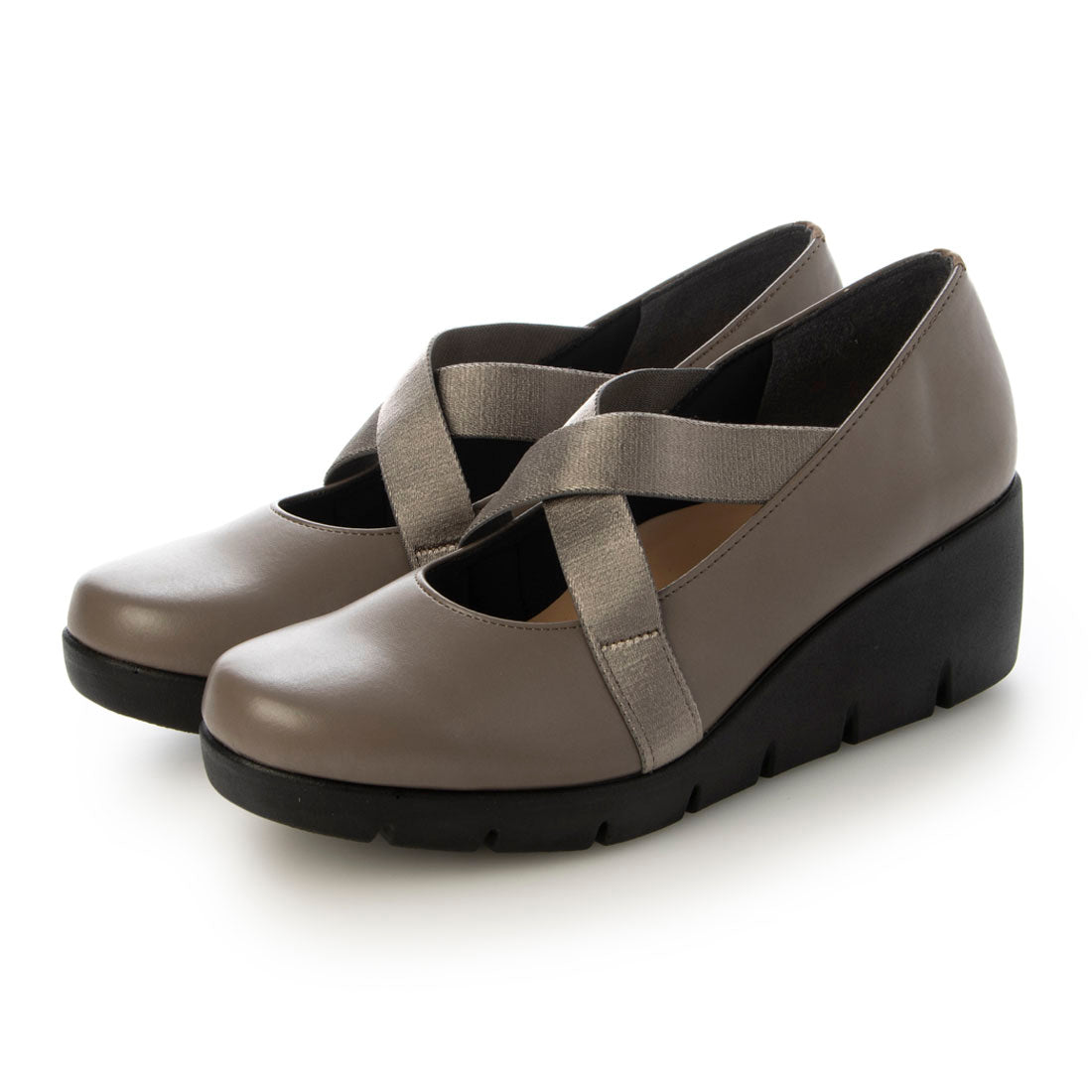 First Contact FIRST CONTACT First Contact Made in Japan Antibacterial Deodorizing Wedge Sole Pumps Strap Comfort Pumps