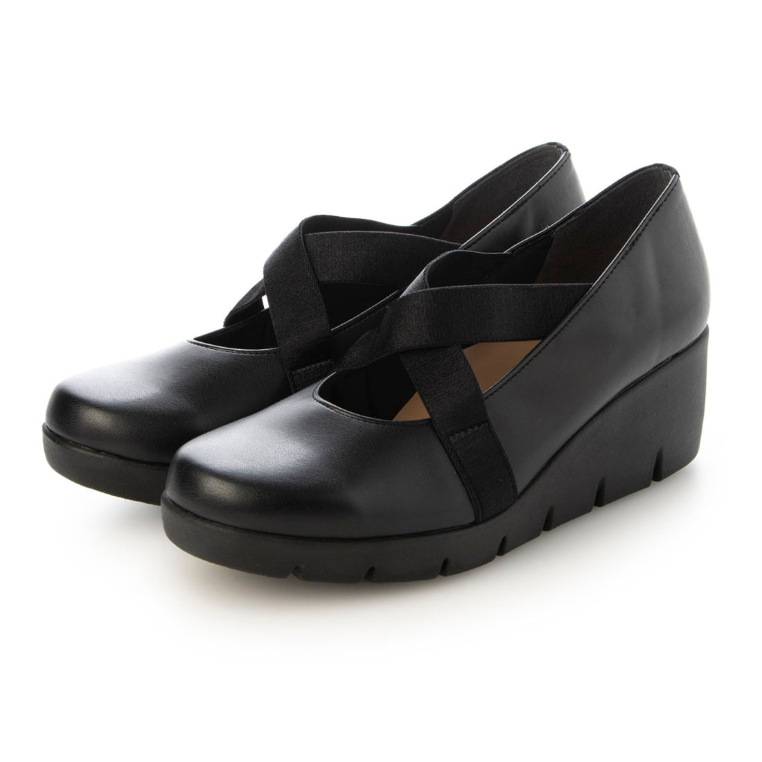 First Contact FIRST CONTACT First Contact Made in Japan Antibacterial Deodorizing Wedge Sole Pumps Strap Comfort Pumps