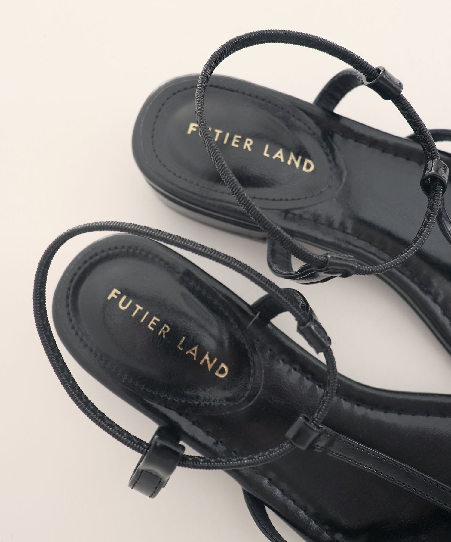 Futier Land Futier Land 【Easy to Wear with One Hand】 T-Narrow Rubber Strap Sandals