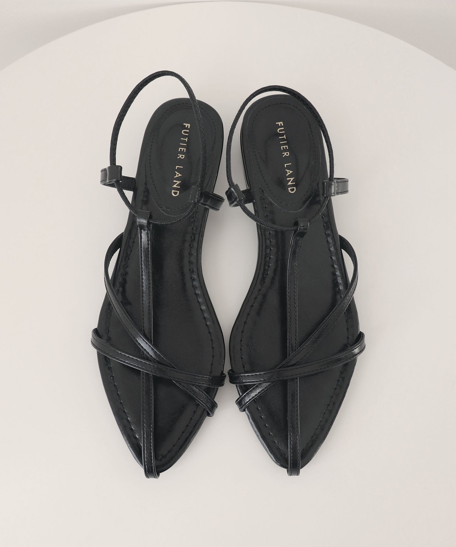 Futier Land Futier Land 【Easy to Wear with One Hand】 T-Narrow Rubber Strap Sandals