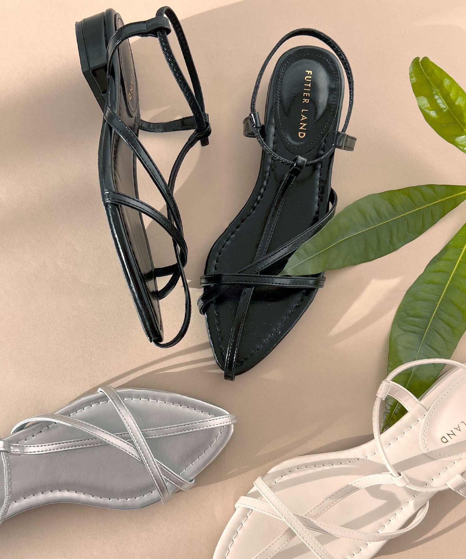 Futier Land Futier Land 【Easy to Wear with One Hand】 T-Narrow Rubber Strap Sandals