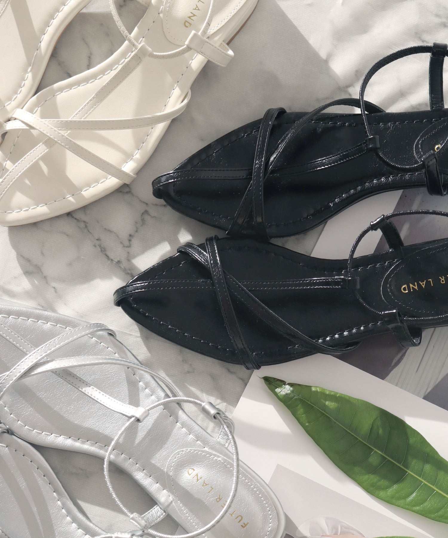 Futier Land Futier Land 【Easy to Wear with One Hand】 T-Narrow Rubber Strap Sandals