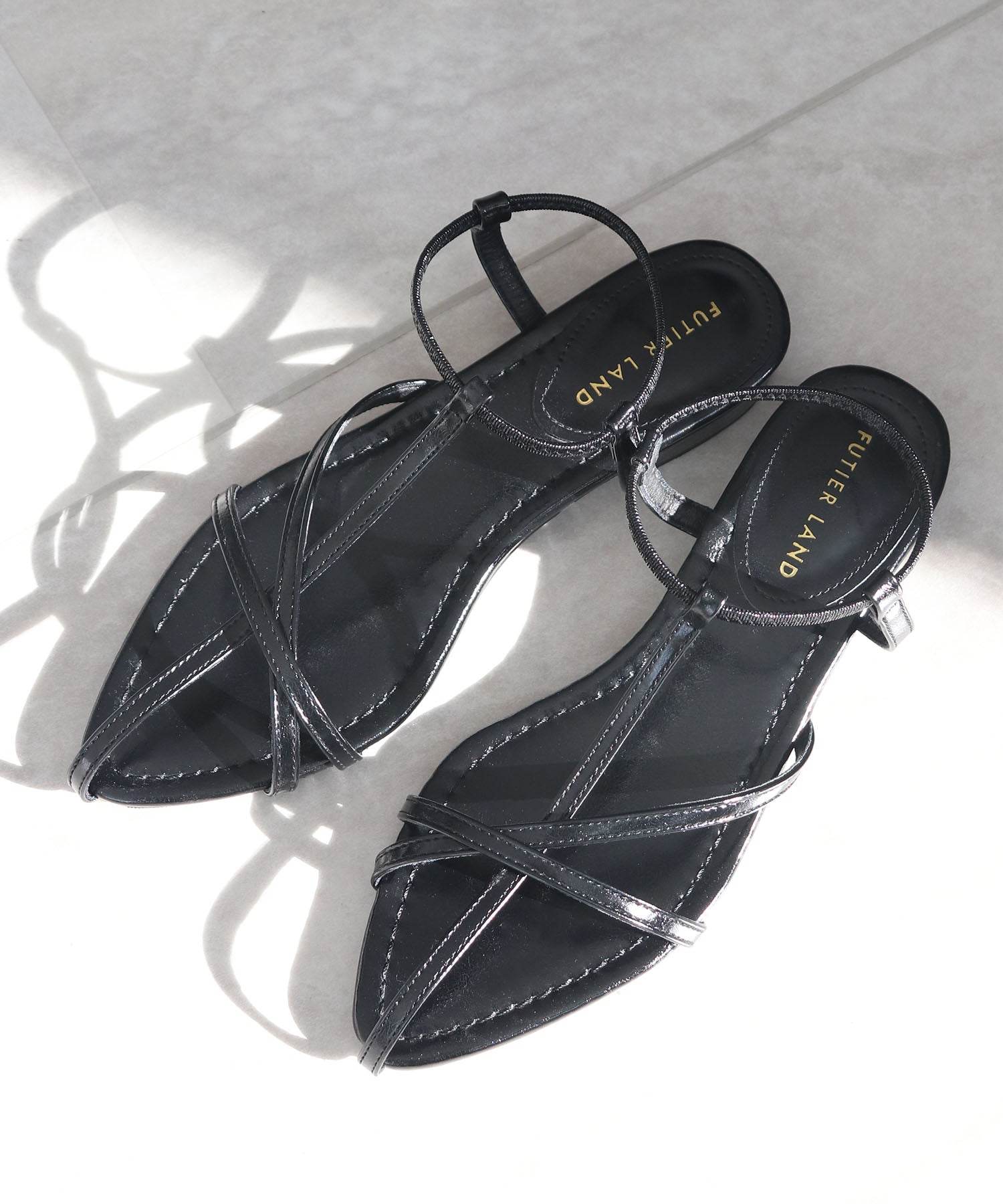 Futier Land Futier Land 【Easy to Wear with One Hand】 T-Narrow Rubber Strap Sandals