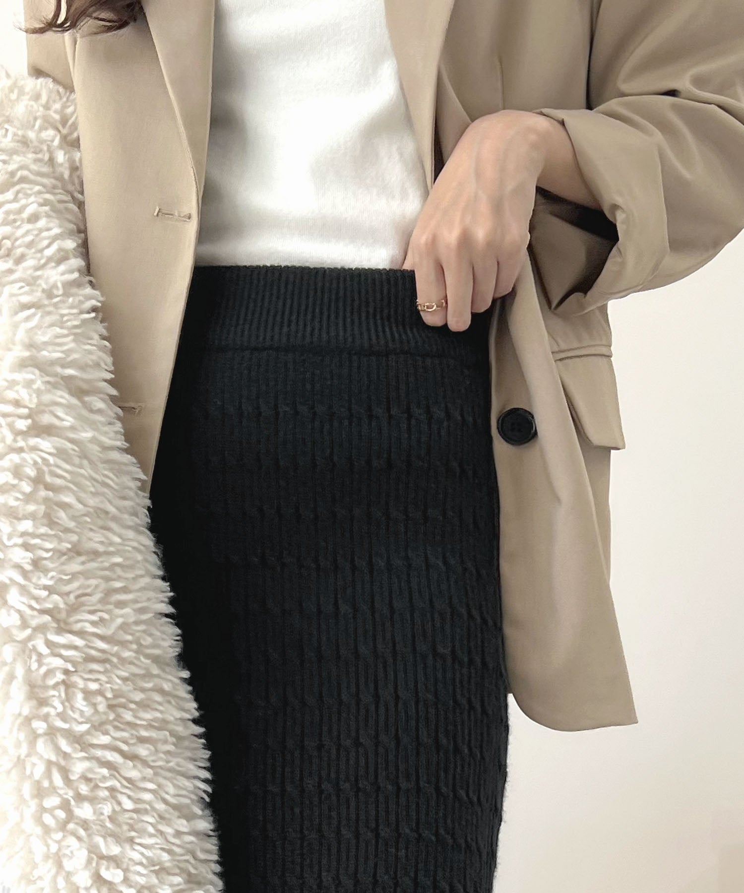 Futier Land Futier Land Knit Tight Skirt