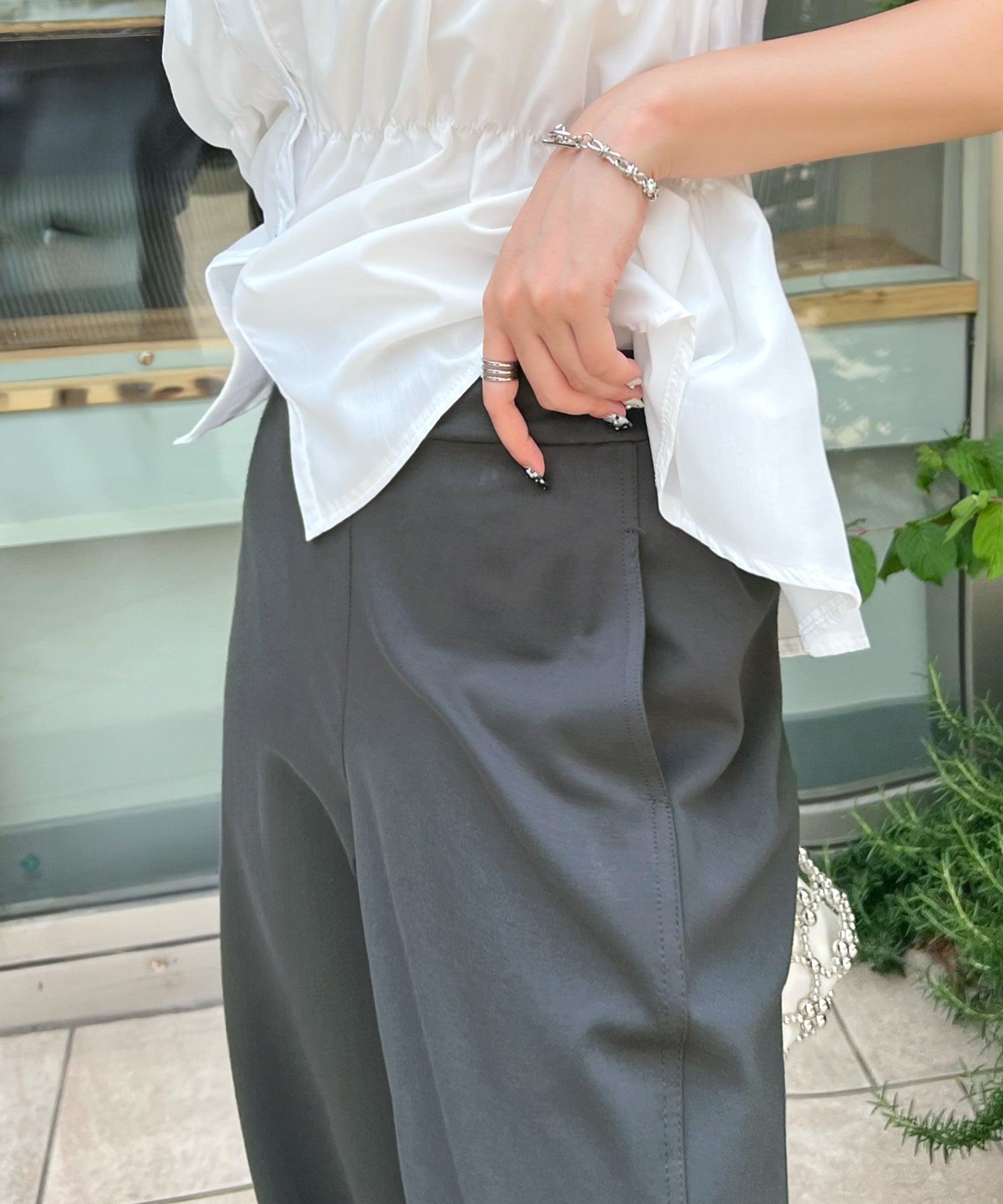 フューティアランド Futier Land ポンチストレートパンツ （チャコールグレー） チャコールグレー