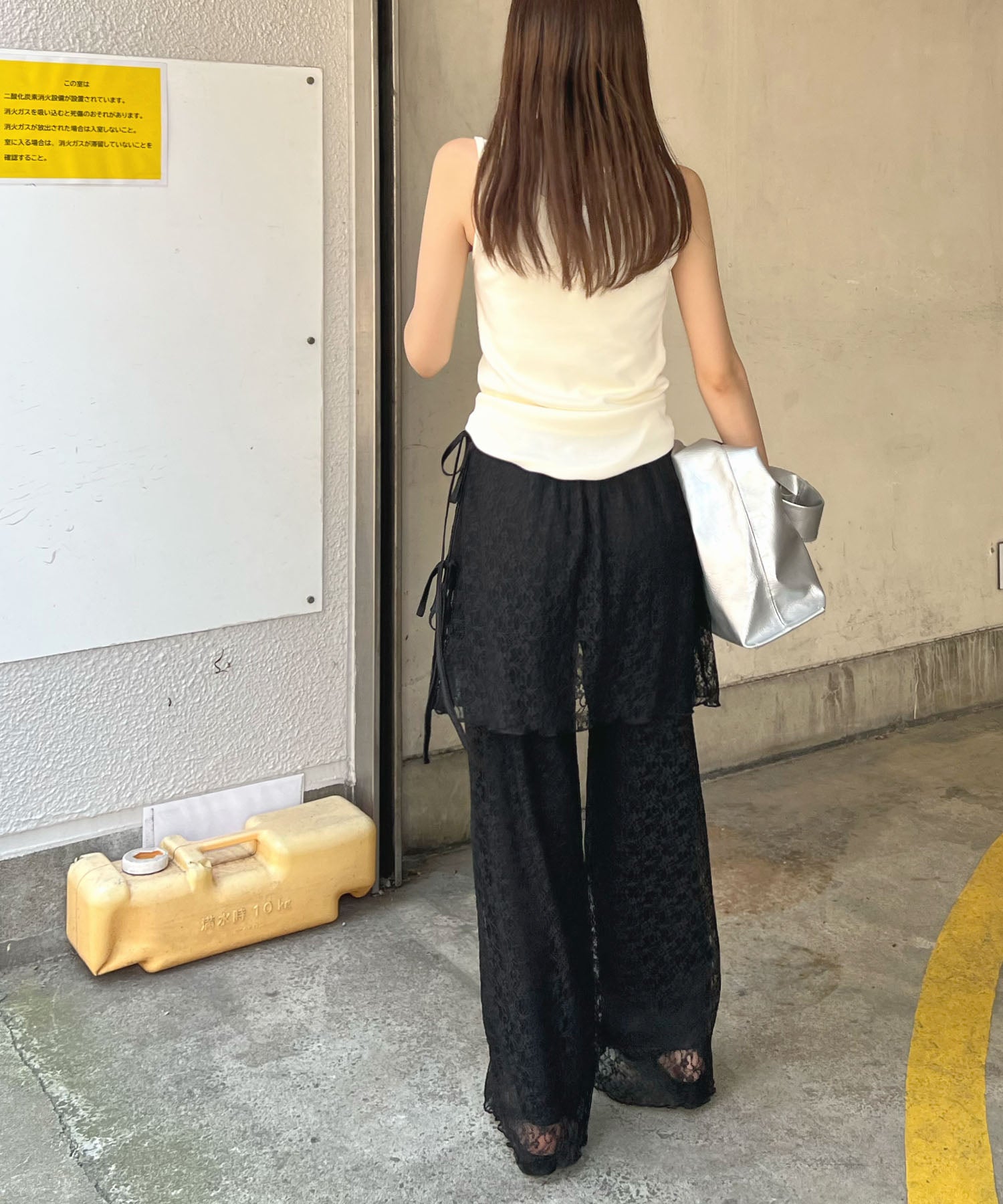 フューティアランド Futier Land ラップスカートレイヤードレースパンツ （ブラック） ブラック