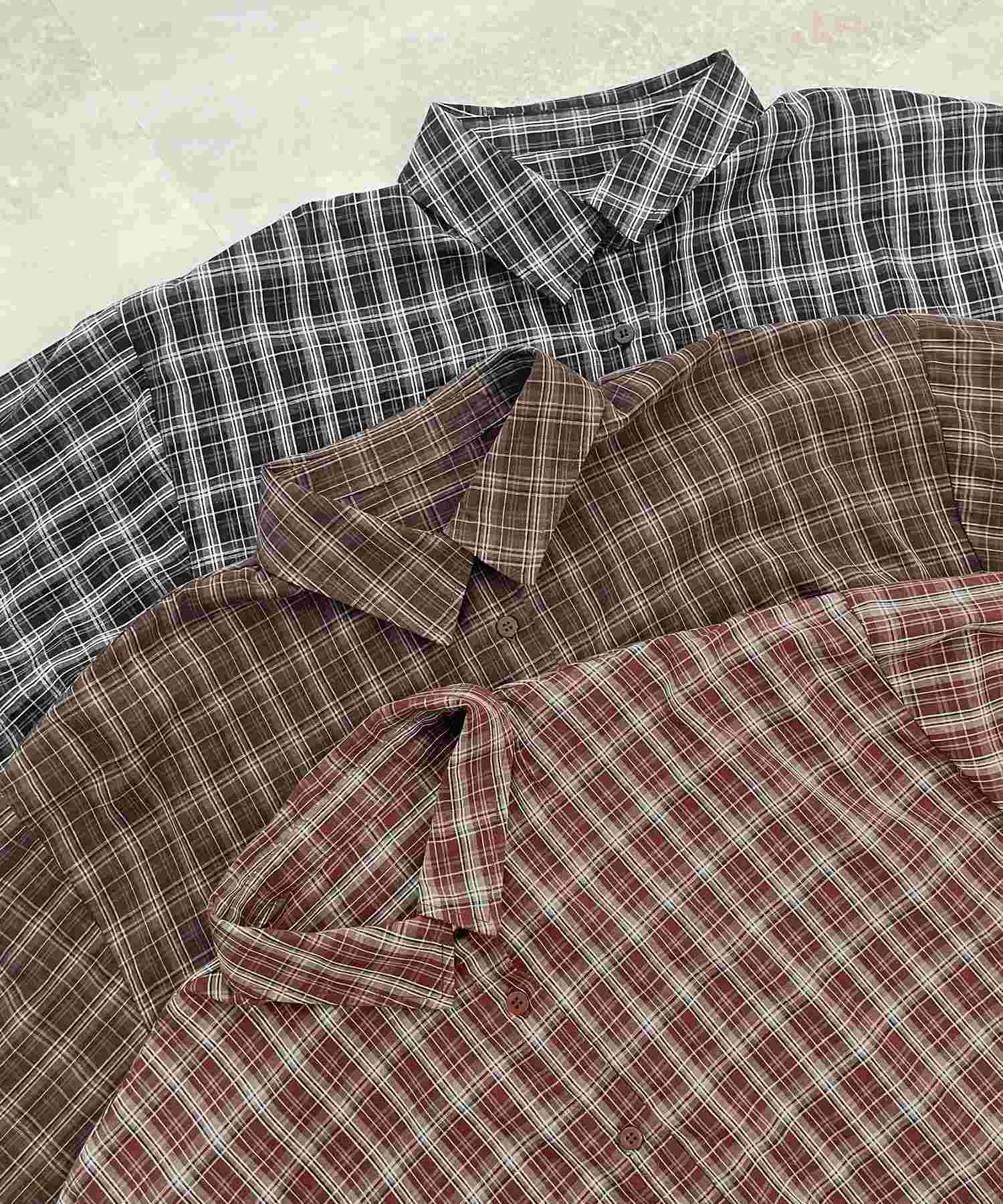 フューティアランド Futier Land マドラスチェックビックカフスシャツ （レッド） レッド