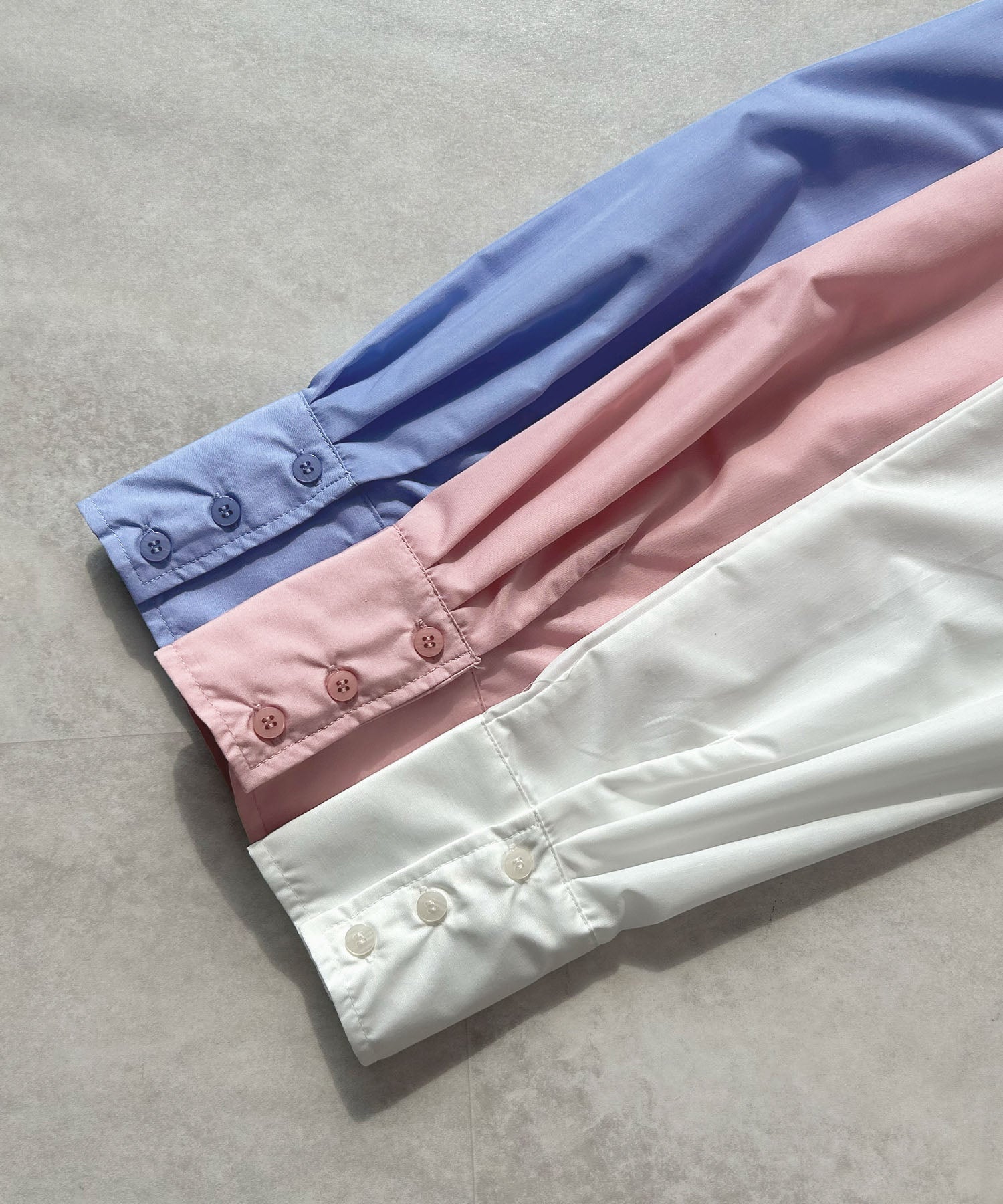 フューティアランド Futier Land ブロードZIP長袖シャツ （ブルー） ブルー