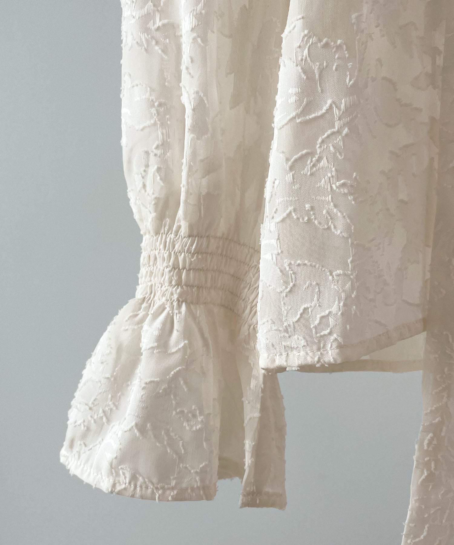 フューティアランド Futier Land ジャガードフラワーリボンシアーブラウス （ピンク） ピンク