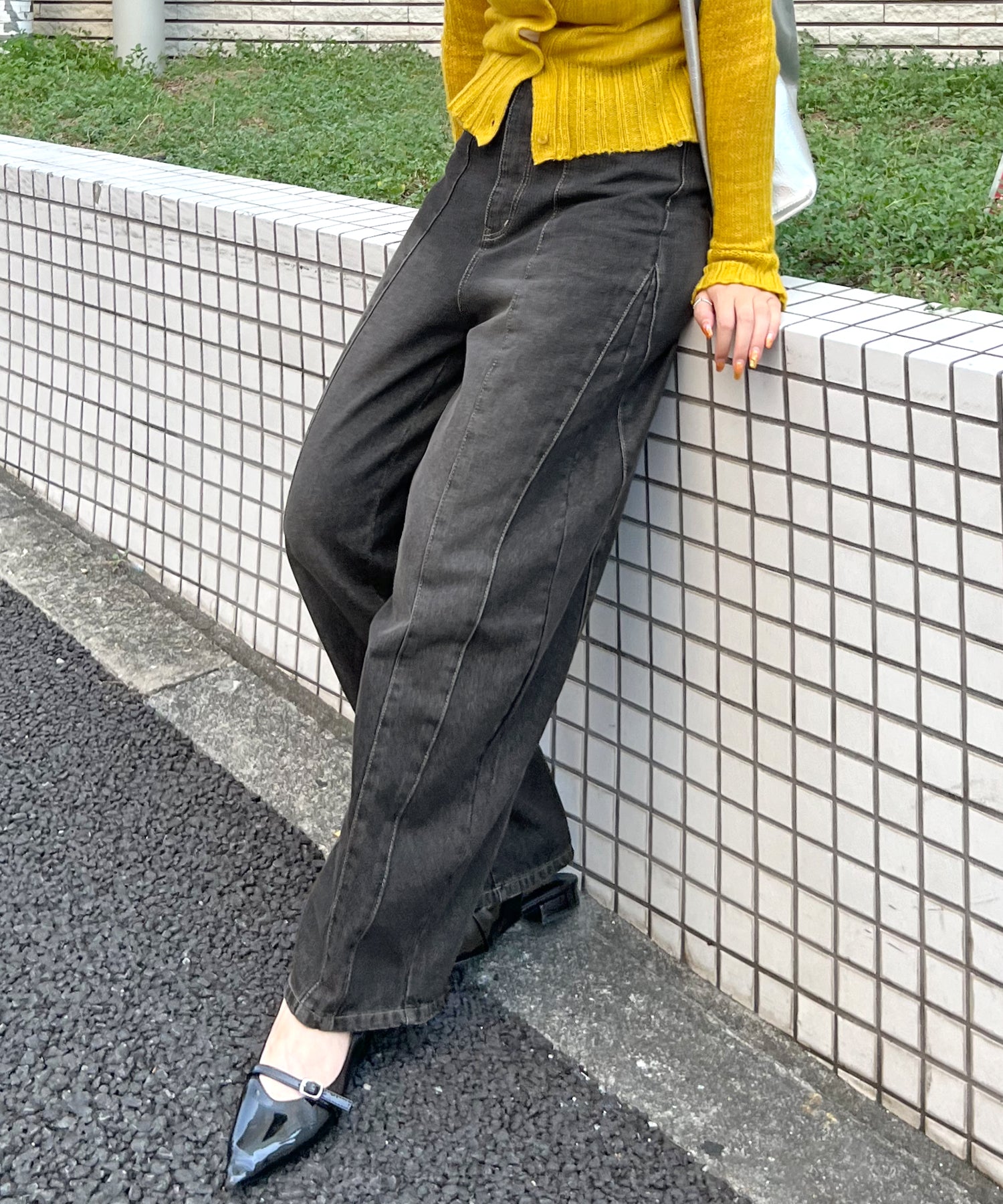 フューティアランド Futier Land デニムカーブパンツ （ブラック） ブラック