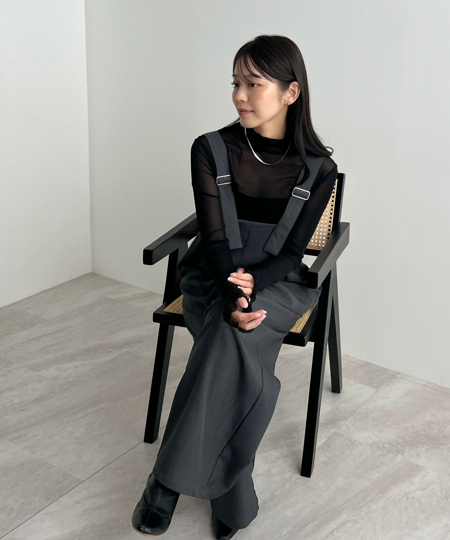 フューティアランド Futier Land ベルトショルダーサロペット （グレー） グレー