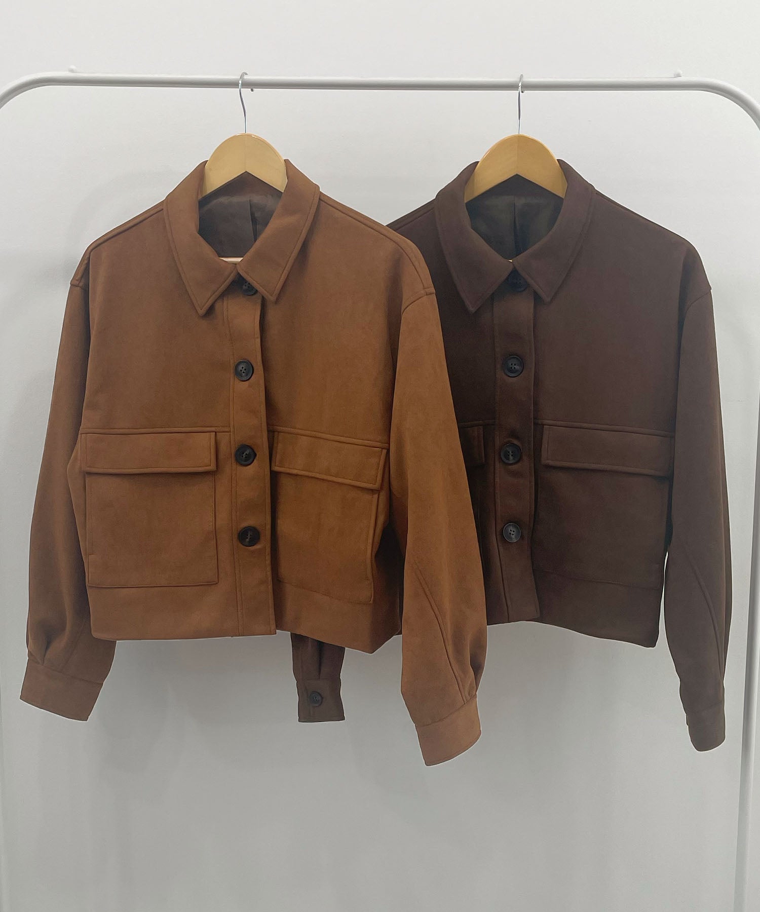 フューティアランド Futier Land スエードショートステンカラージャケット （ダークブラウン） ダークブラウン