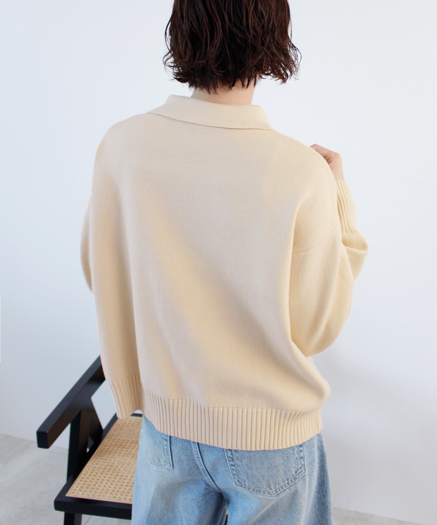 フューティアランド Futier Land zip付ニットカーディガン （アイボリー） アイボリー