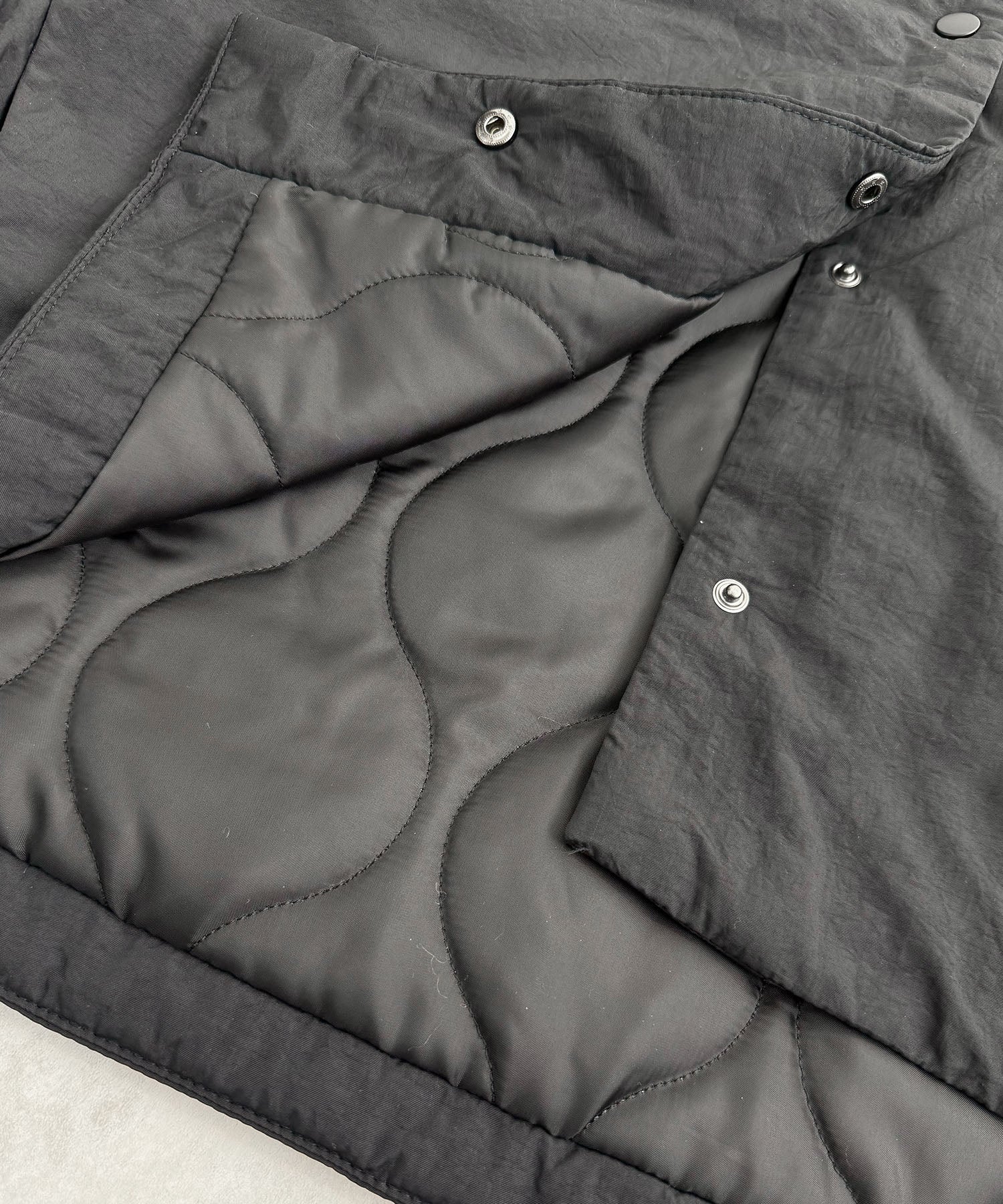 フューティアランド Futier Land サイドジップノーカラー中綿ジャケット （アイボリー） アイボリー