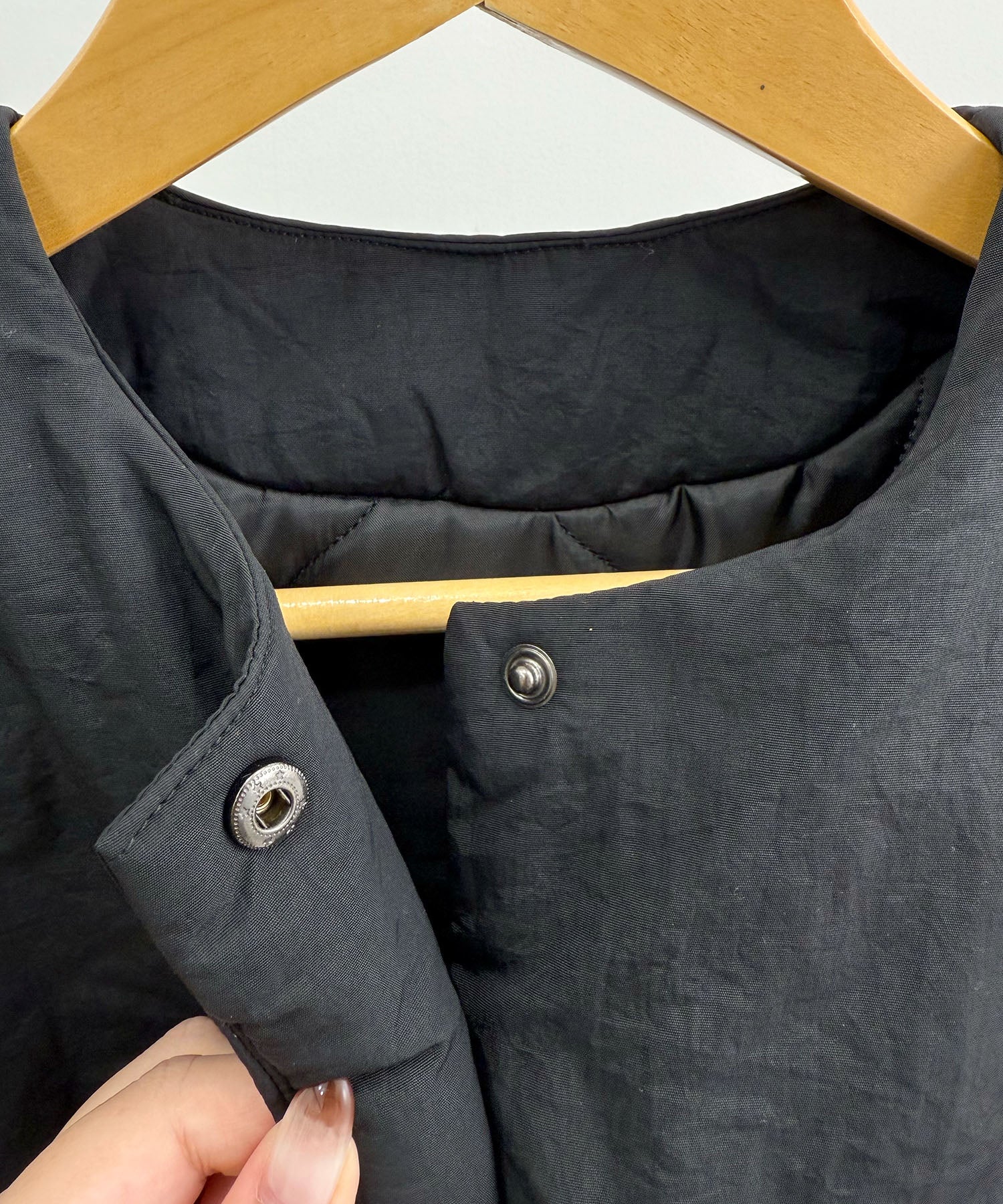 フューティアランド Futier Land サイドジップノーカラー中綿ジャケット （アイボリー） アイボリー